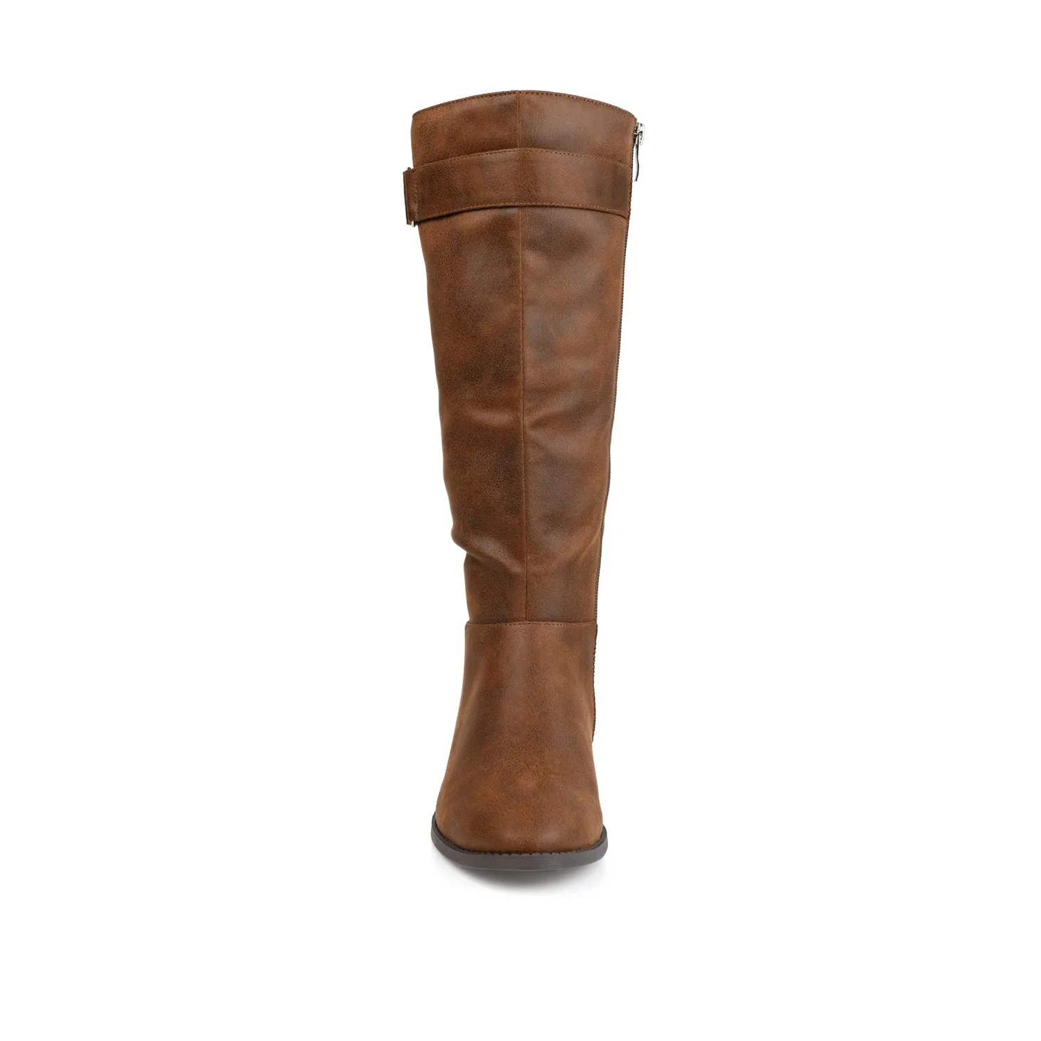 LELANNI KNEE-HIGH BOOTS IN FAUX LEATHER leather grain