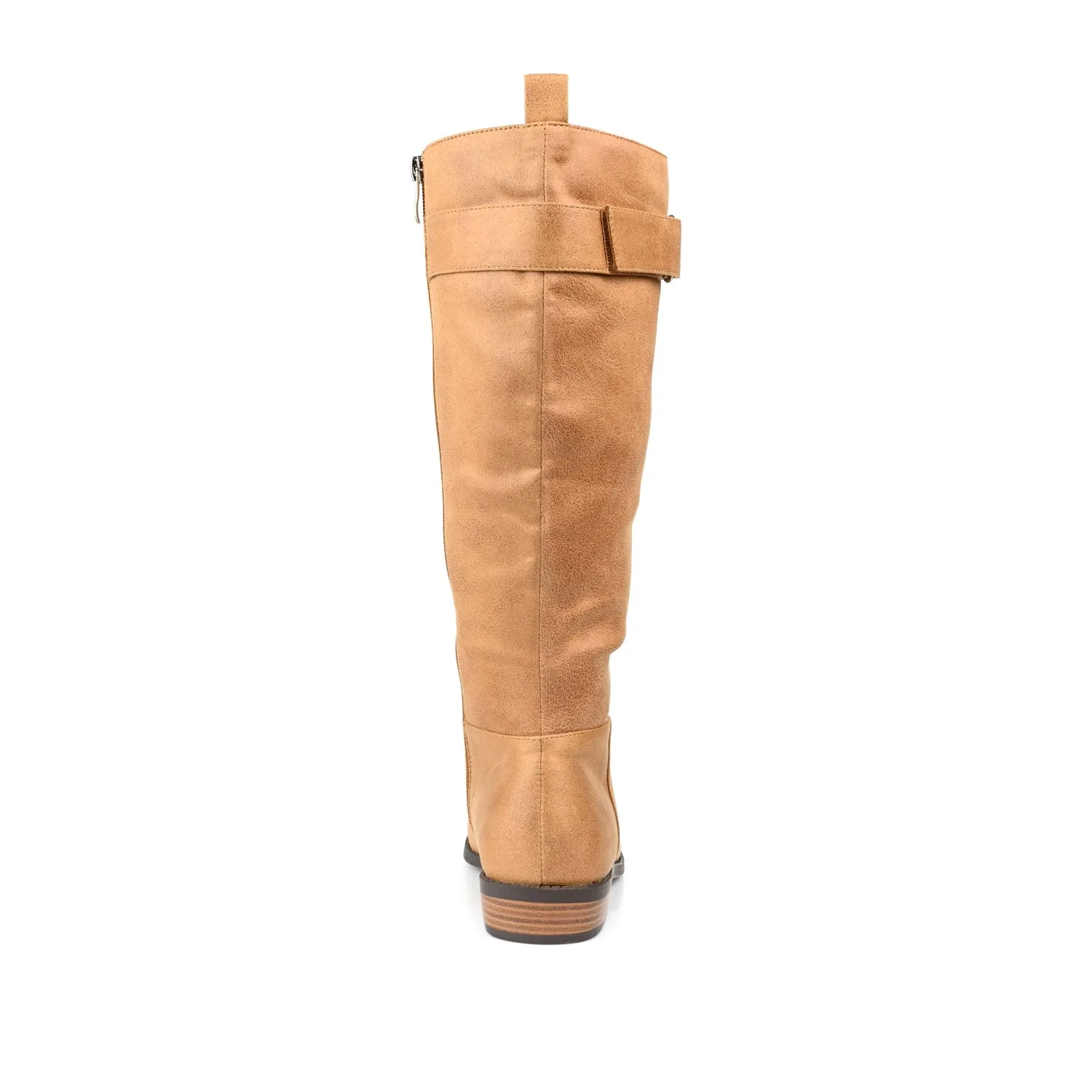 LELANNI KNEE-HIGH BOOTS IN FAUX LEATHER leather grain