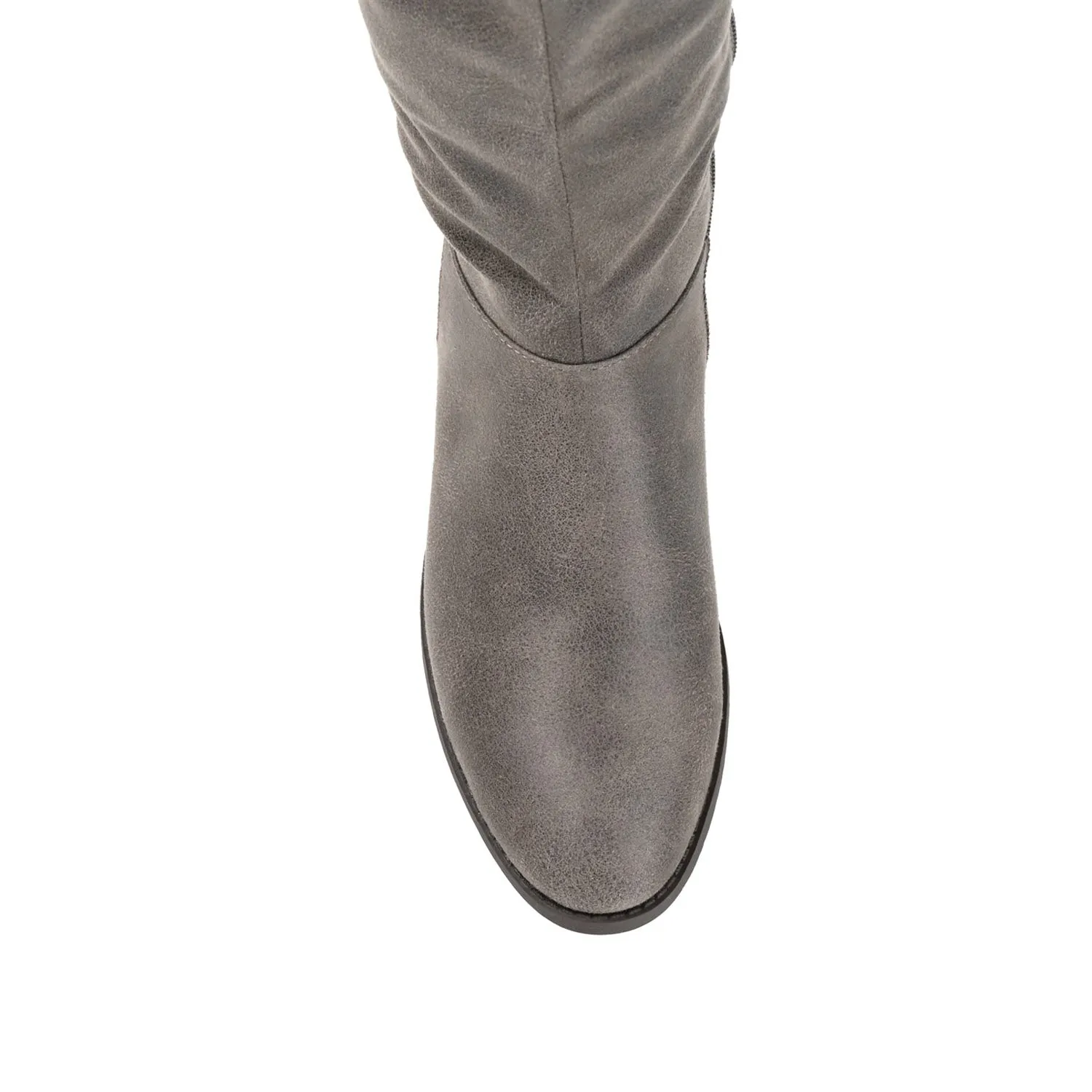 LELANNI KNEE-HIGH BOOTS IN FAUX LEATHER leather grain