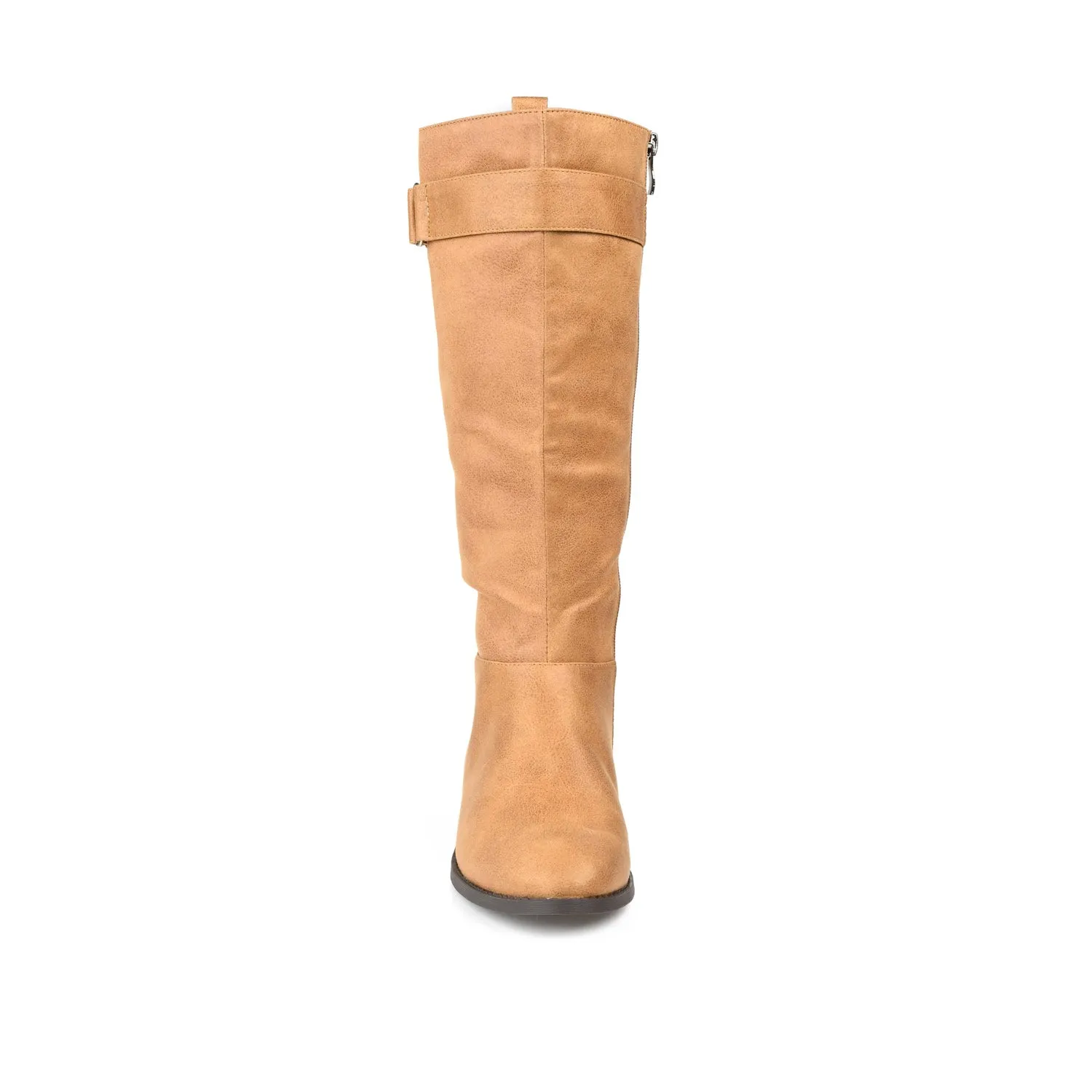 LELANNI KNEE-HIGH BOOTS IN FAUX LEATHER leather grain