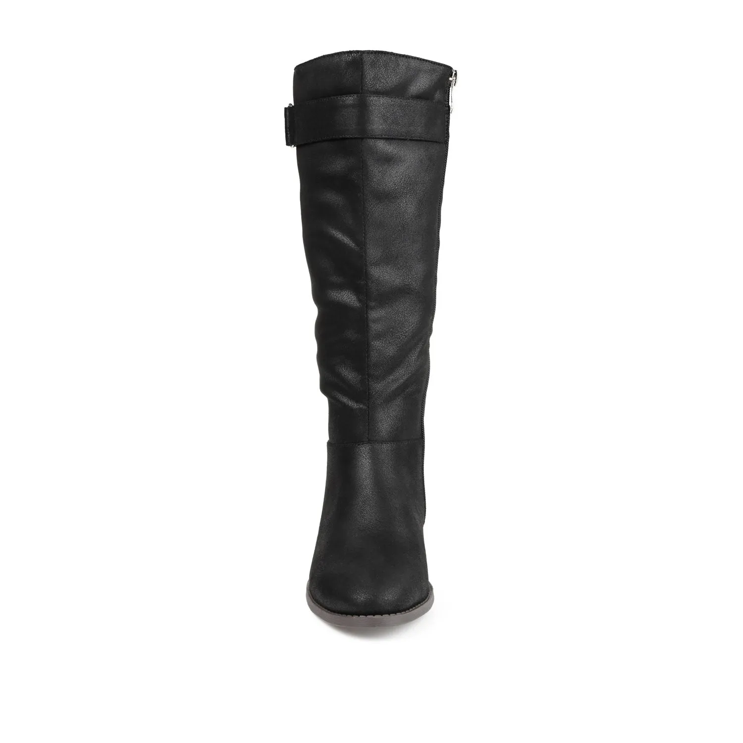 LELANNI KNEE-HIGH BOOTS IN FAUX LEATHER leather grain