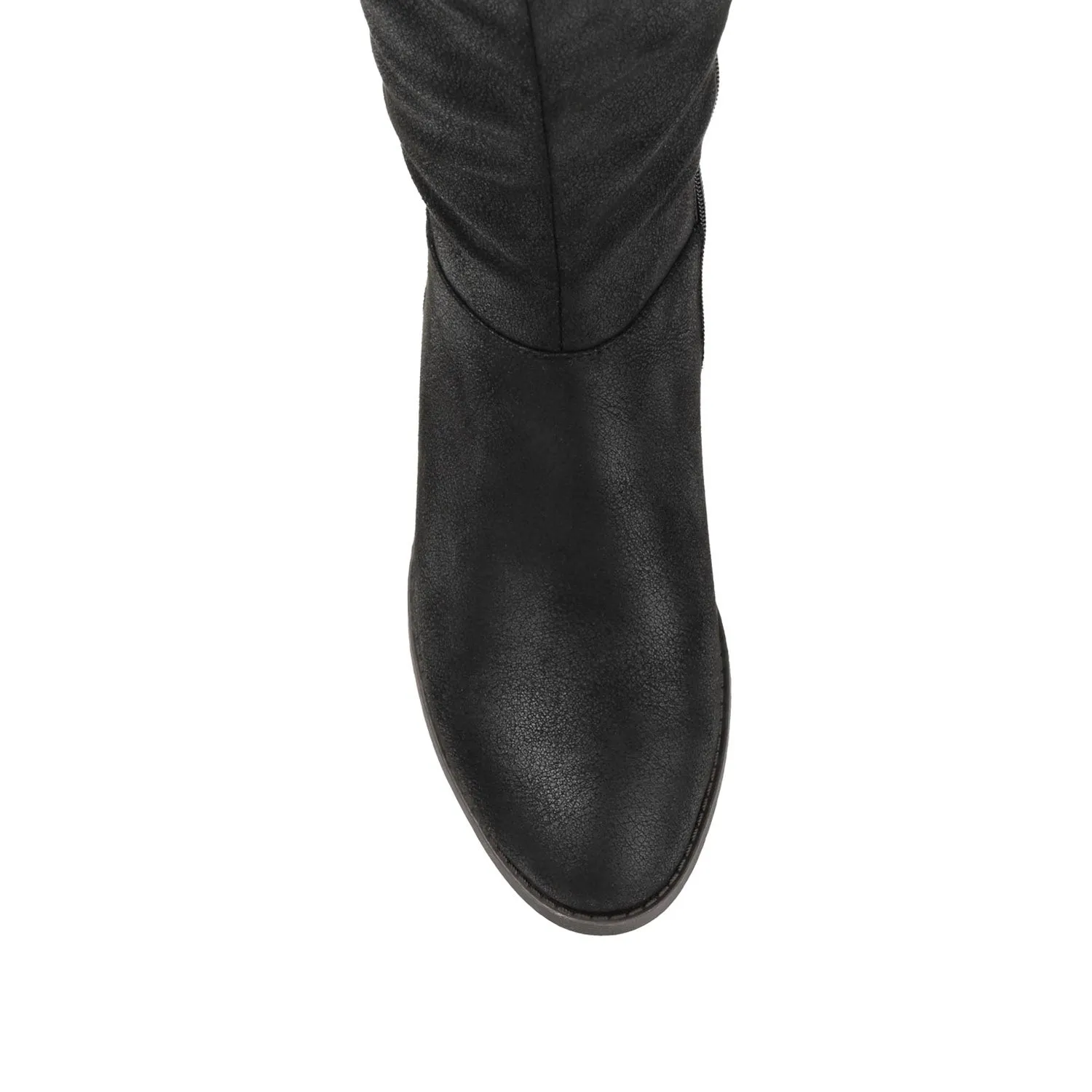 LELANNI KNEE-HIGH BOOTS IN FAUX LEATHER leather grain