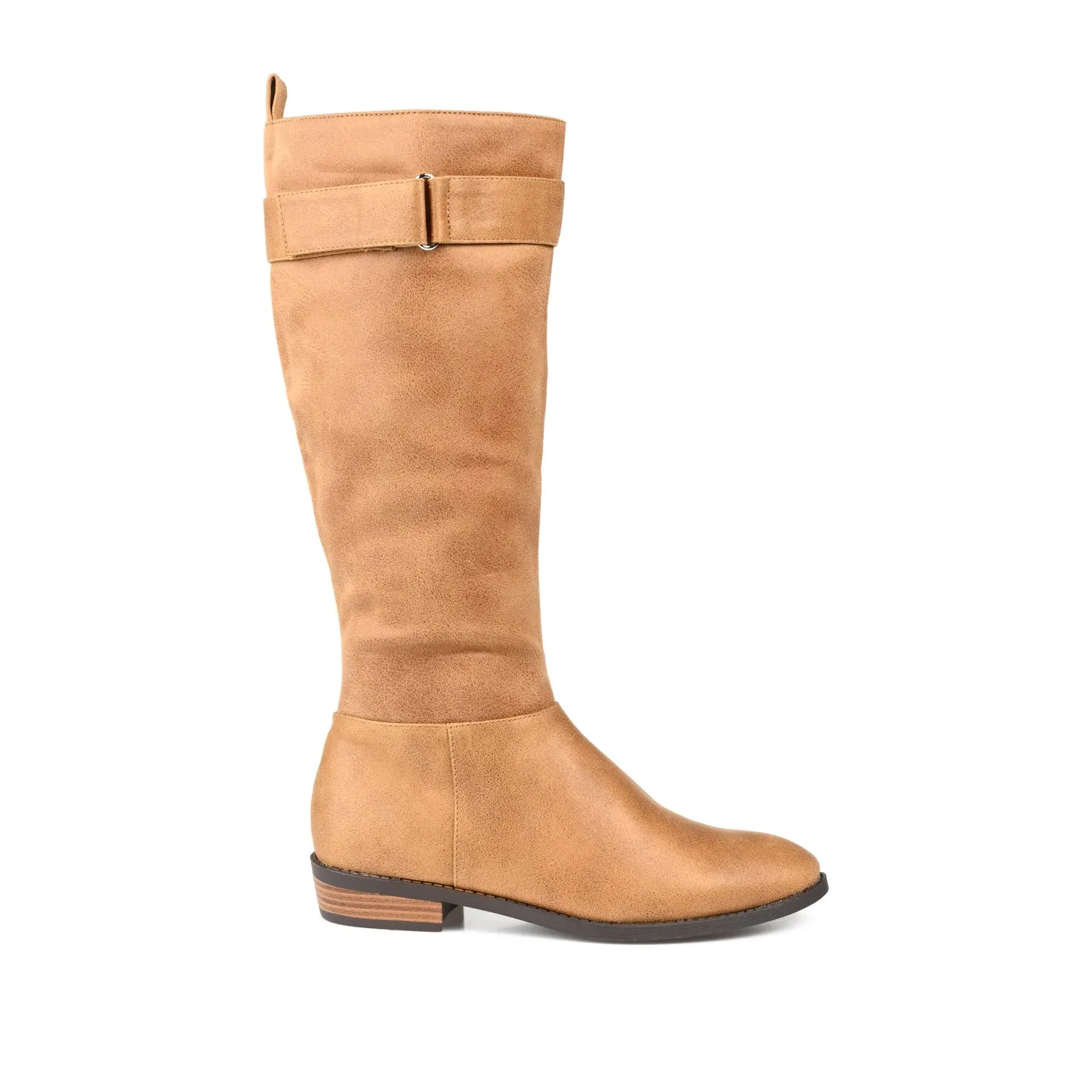 LELANNI KNEE-HIGH BOOTS IN FAUX LEATHER leather grain