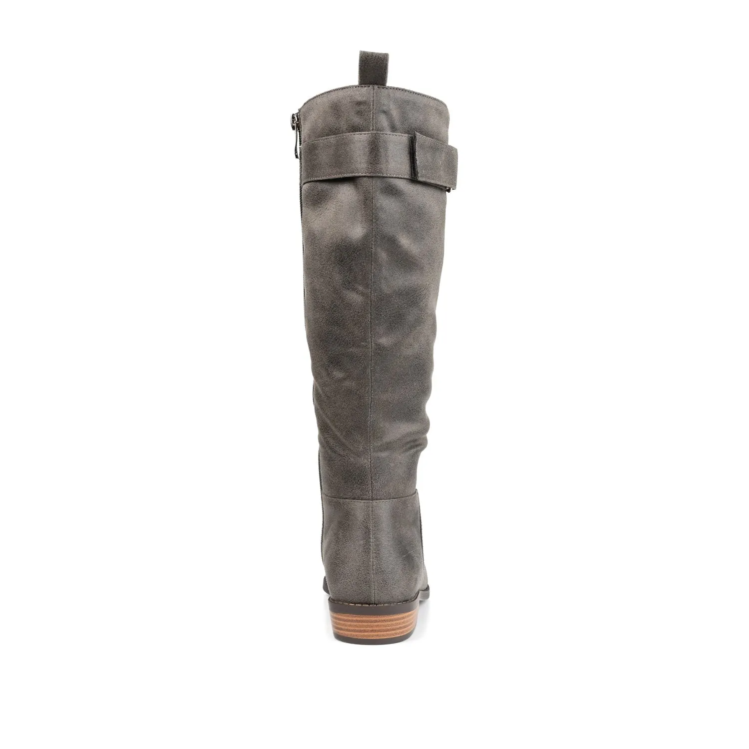 LELANNI KNEE-HIGH BOOTS IN FAUX LEATHER leather grain