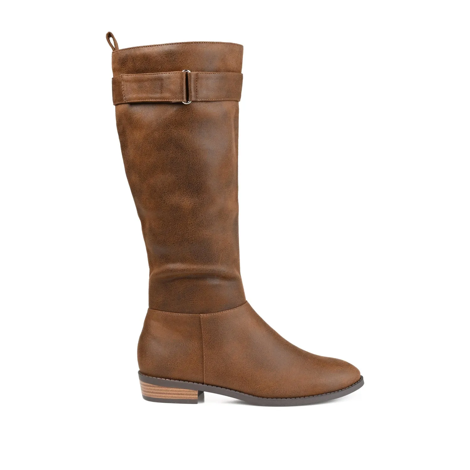 LELANNI KNEE-HIGH BOOTS IN FAUX LEATHER leather grain