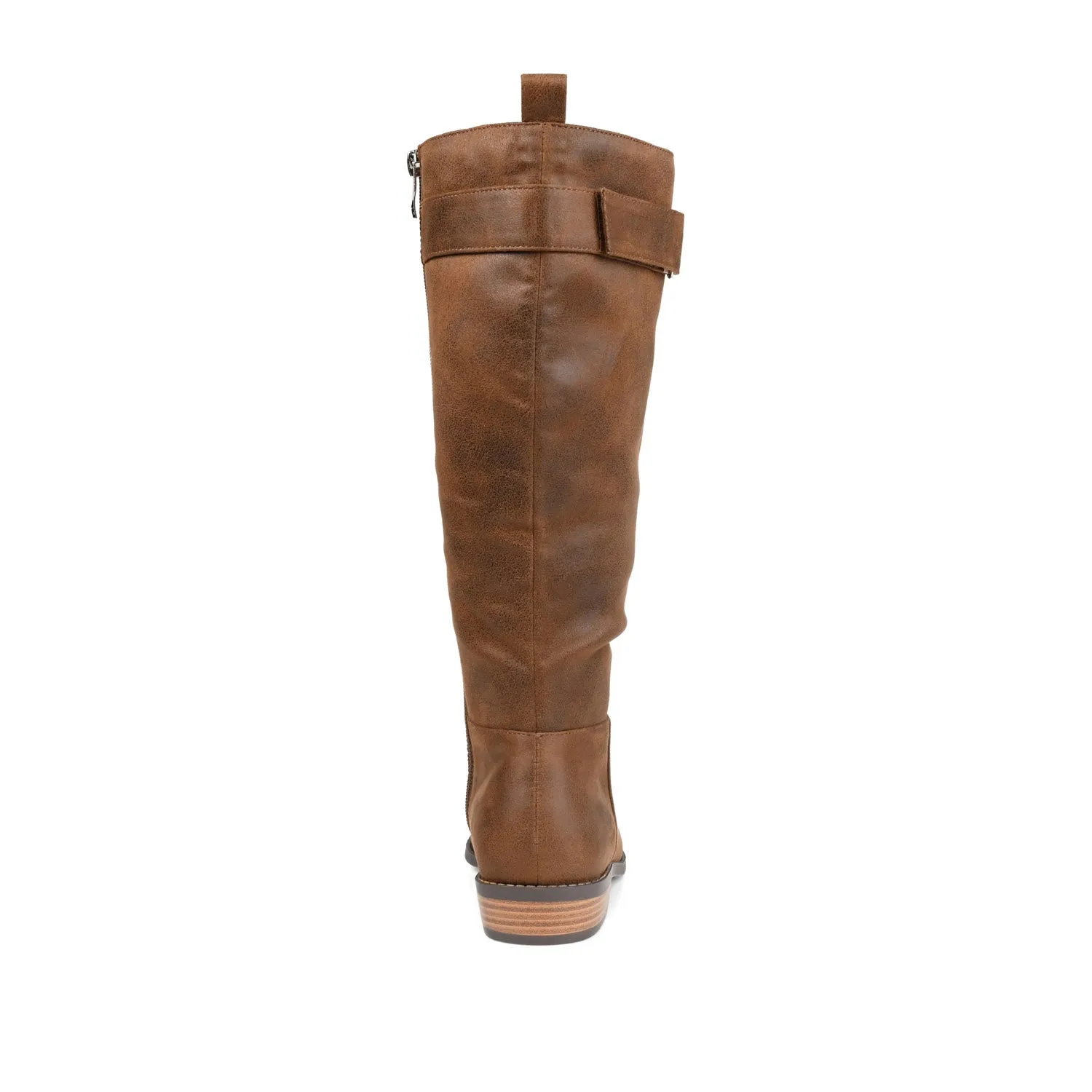 LELANNI KNEE-HIGH BOOTS IN FAUX LEATHER leather grain