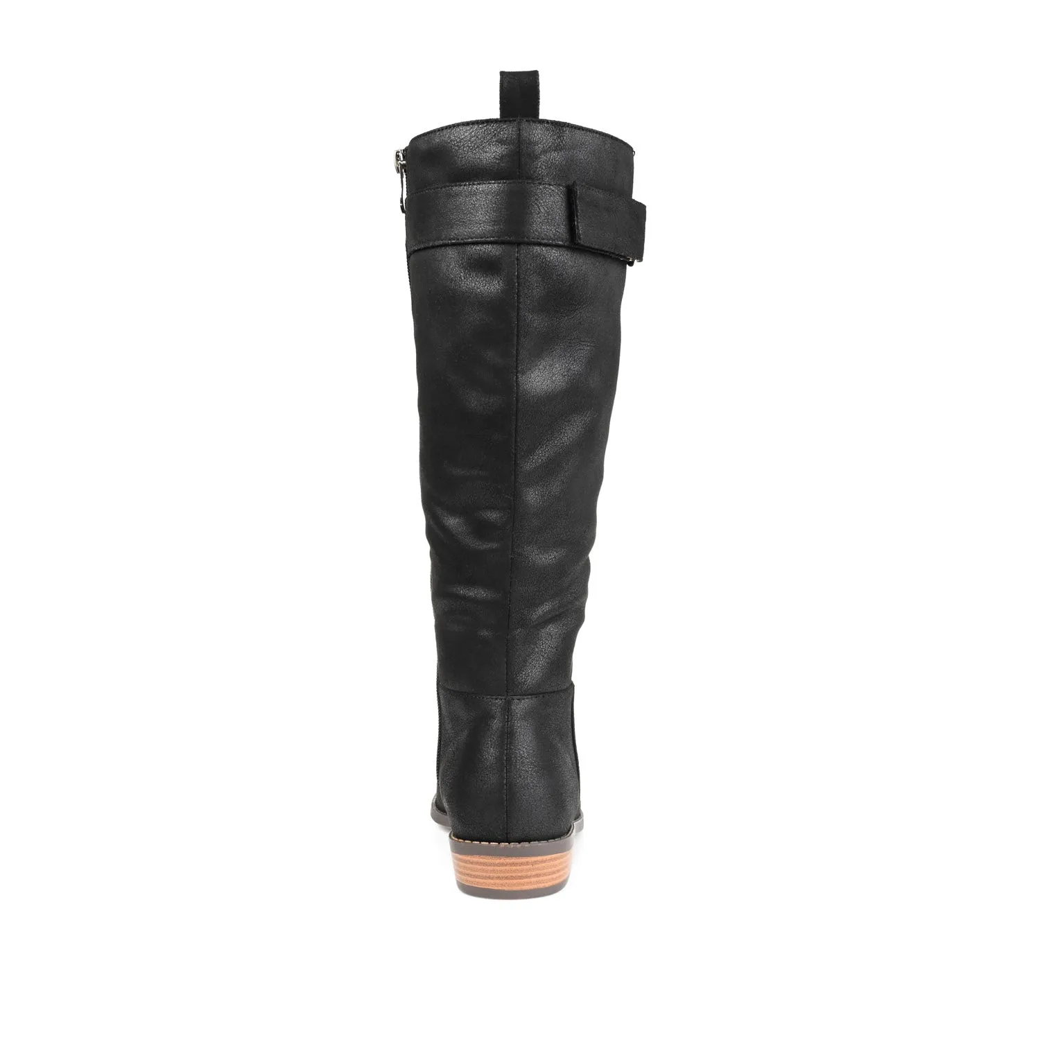 LELANNI KNEE-HIGH BOOTS IN FAUX LEATHER leather grain