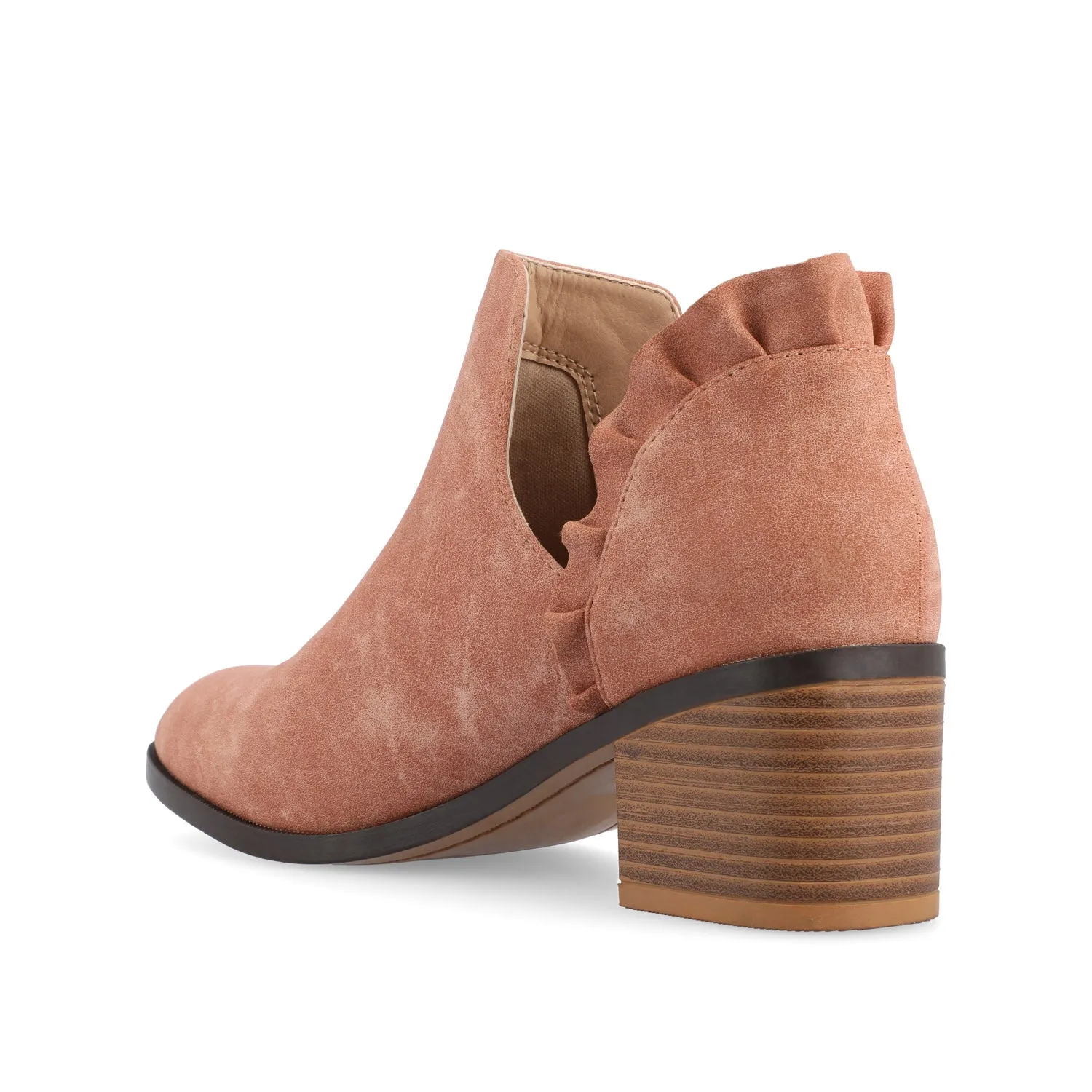 LENNIE BLOCK HEELED BOOTIES IN FAUX LEATHER wind block