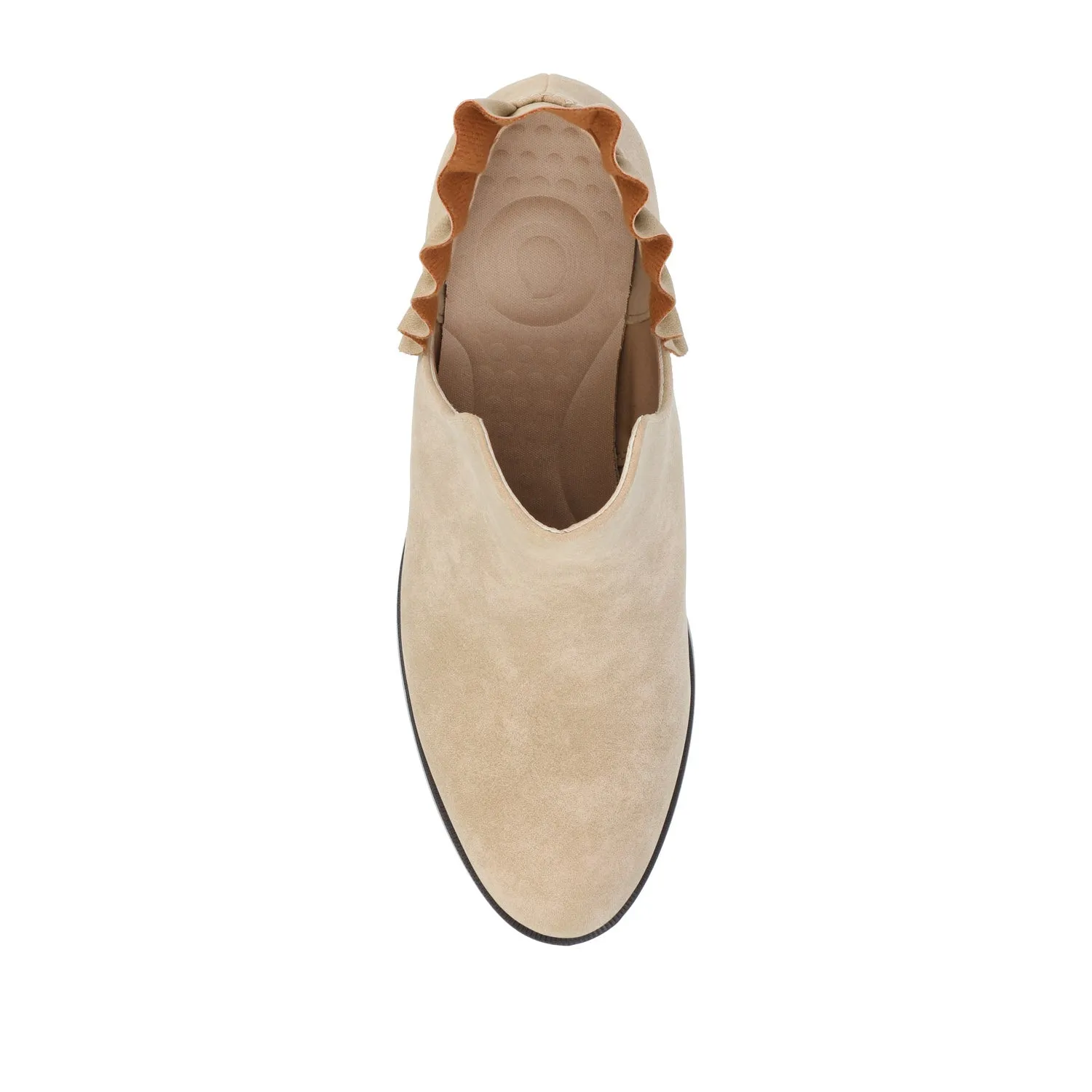 LENNIE BLOCK HEELED BOOTIES IN FAUX LEATHER wind block