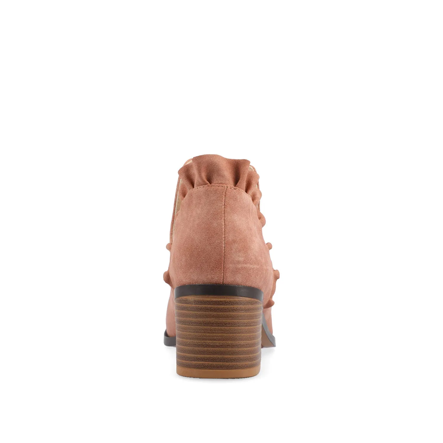LENNIE BLOCK HEELED BOOTIES IN FAUX LEATHER wind block