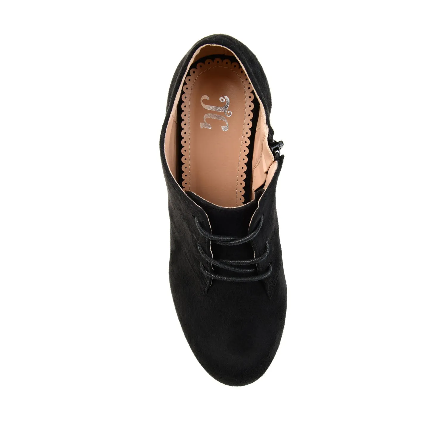 LEONA LACE-UP BOOTIES IN FAUX SUEDE winter fit