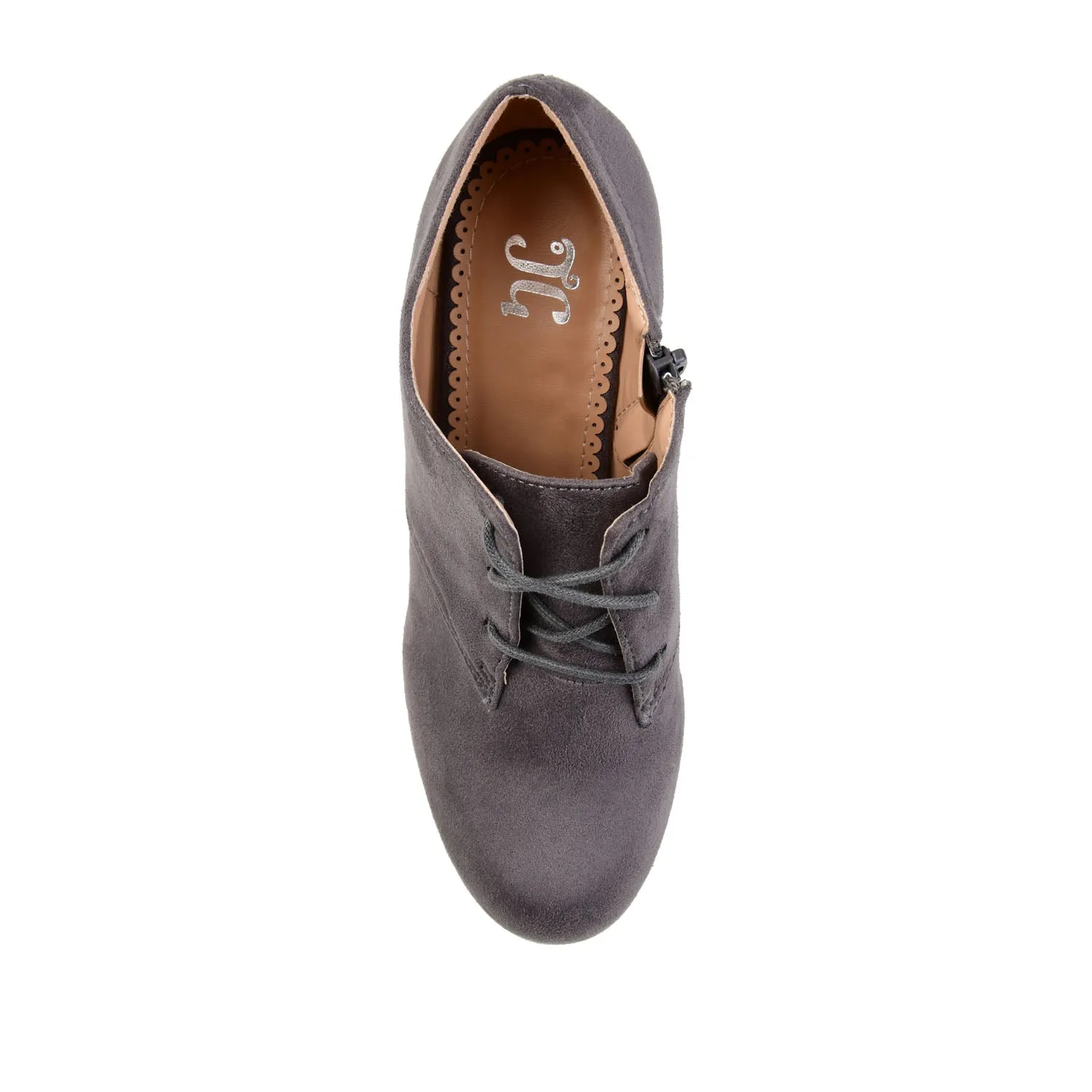 LEONA LACE-UP BOOTIES IN FAUX SUEDE winter fit