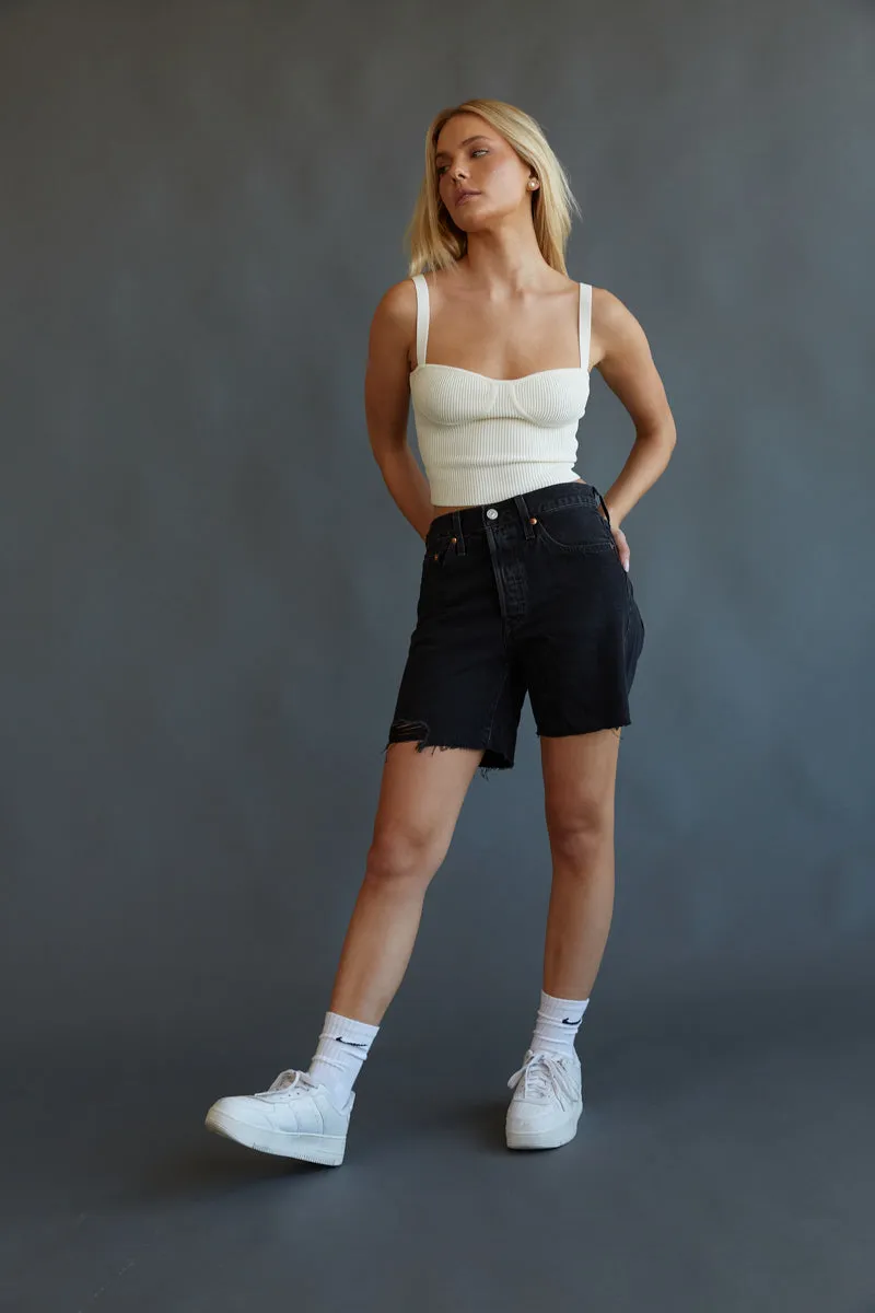Levi's 501 Mid Thigh Shorts Lunar Black hiking trail