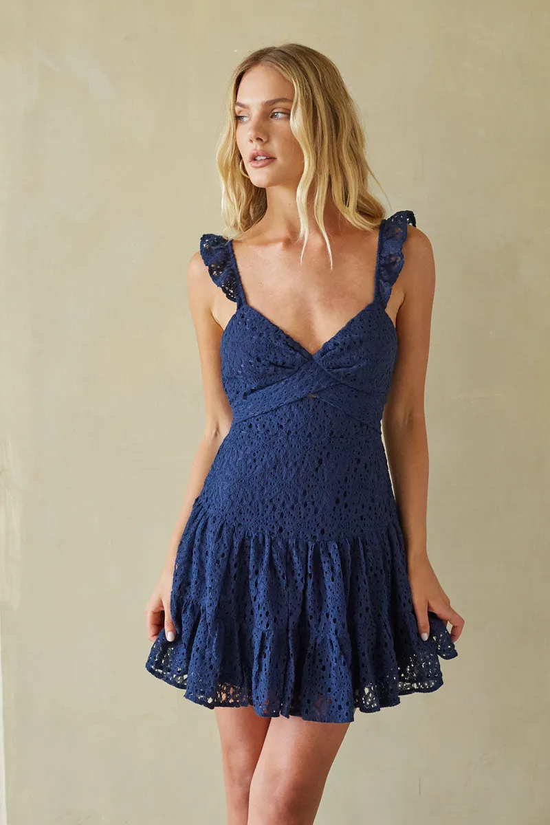 Liliana Lace Mini Dress office clean