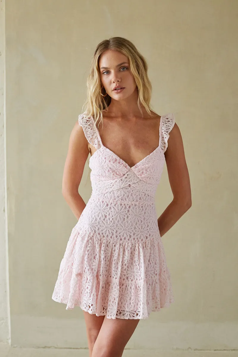 Liliana Lace Mini Dress office clean