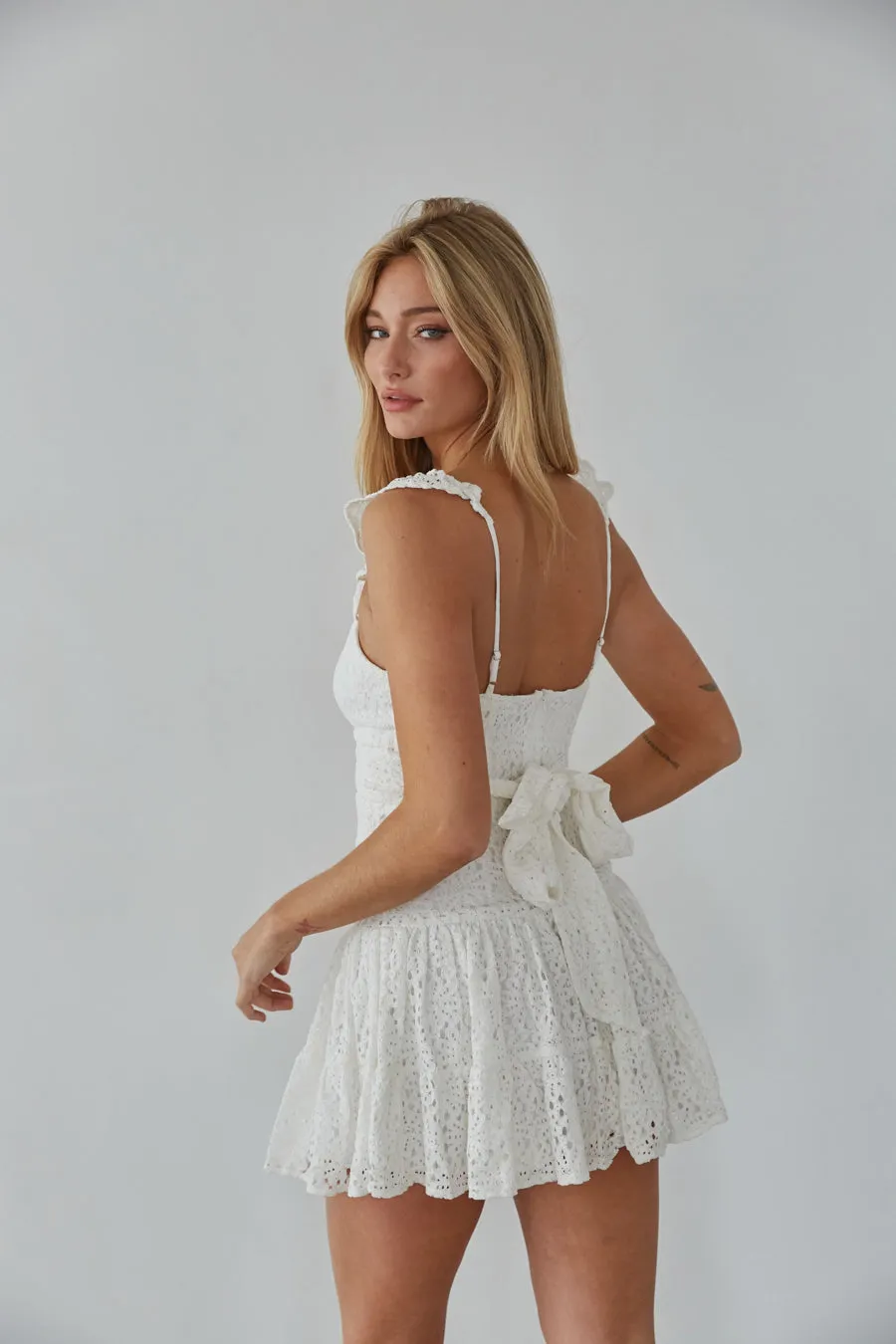 Liliana Lace Mini Dress office clean