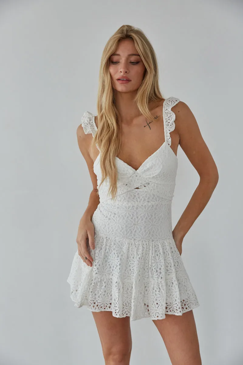 Liliana Lace Mini Dress office clean