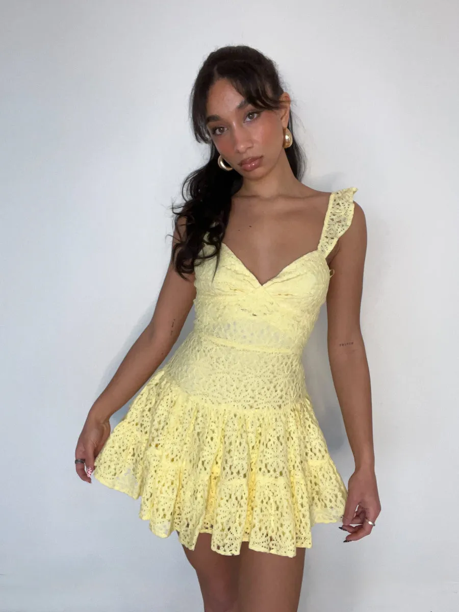 Liliana Lace Mini Dress office clean