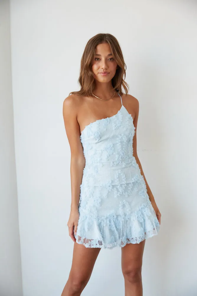 Livia One Shoulder Lace Mini Dress knit fall