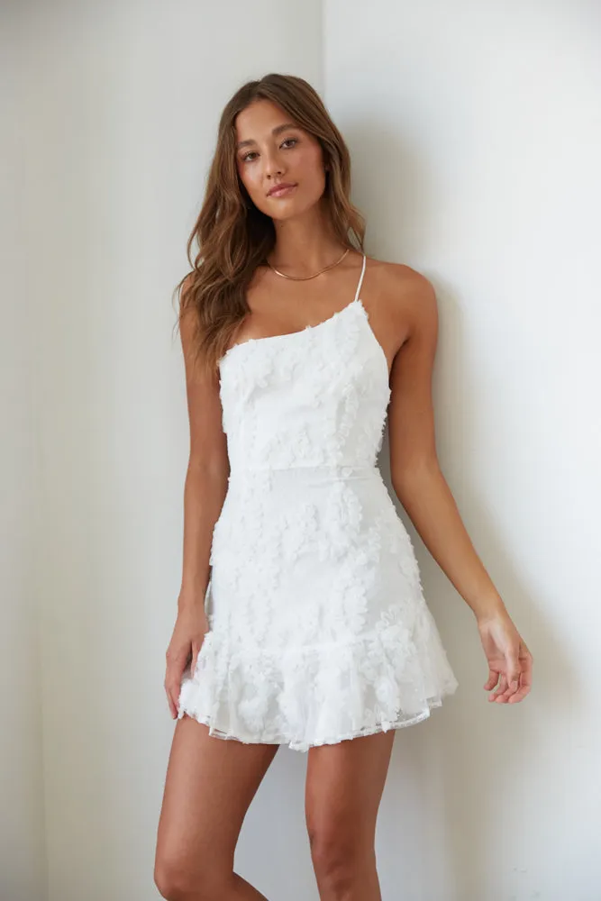 Livia One Shoulder Lace Mini Dress knit fall