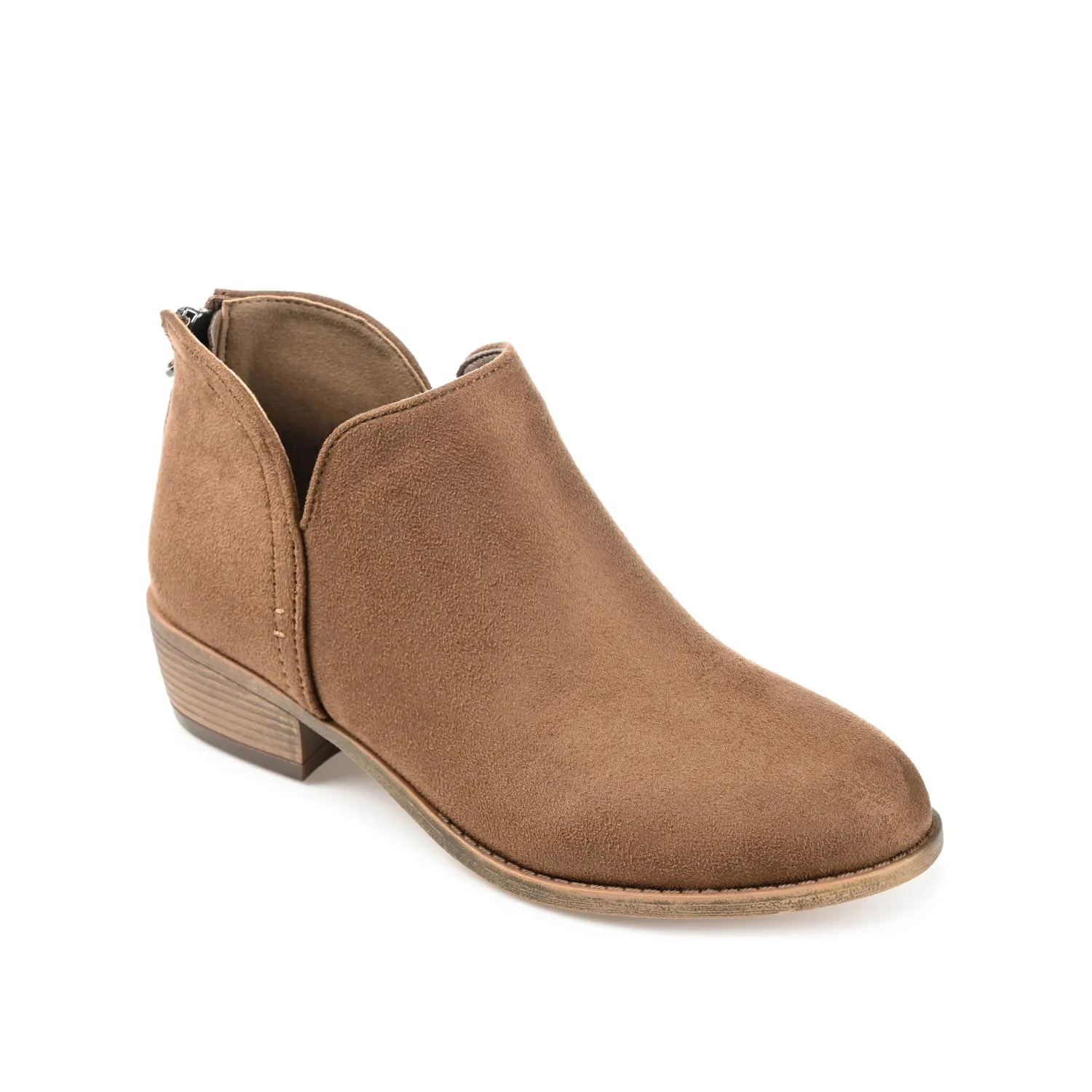 LIVVY ZIP-UP BOOTIES IN FAUX SUEDE autumn street