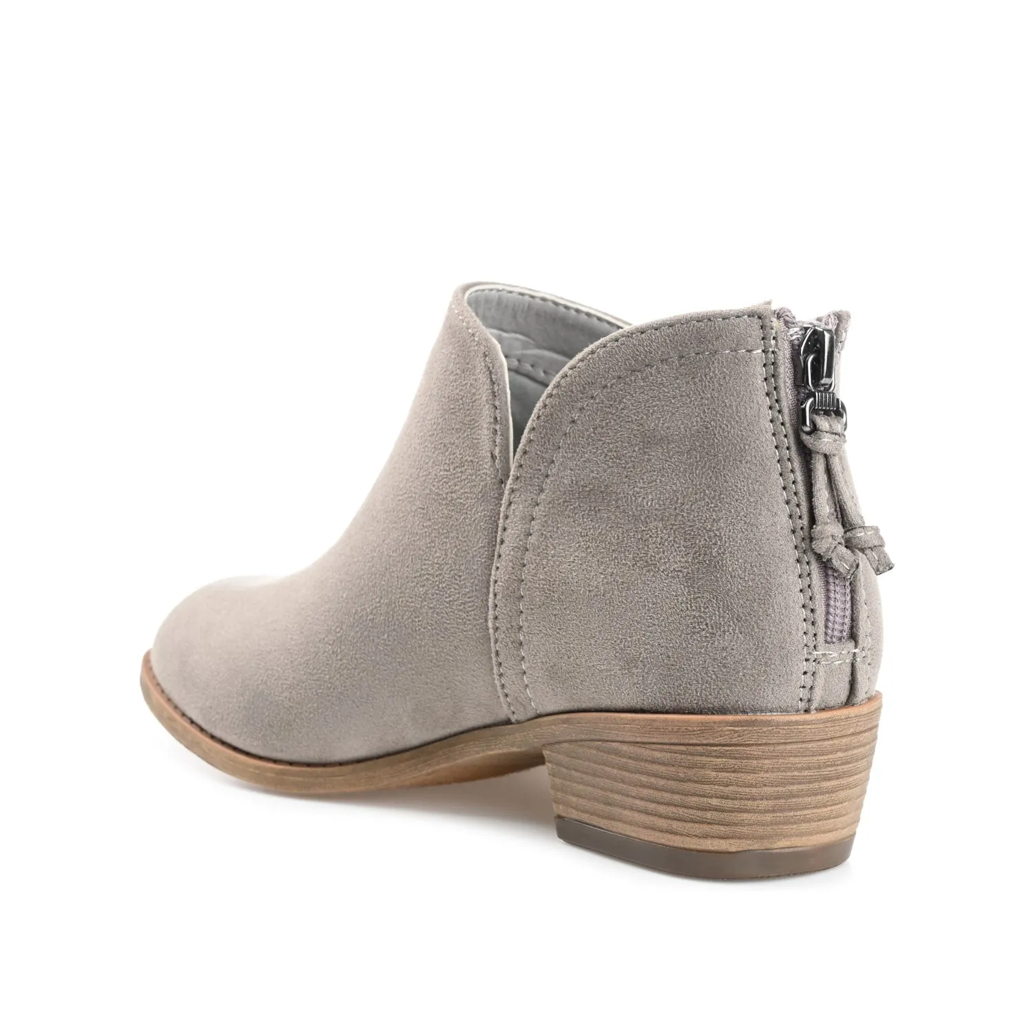 LIVVY ZIP-UP BOOTIES IN FAUX SUEDE autumn street