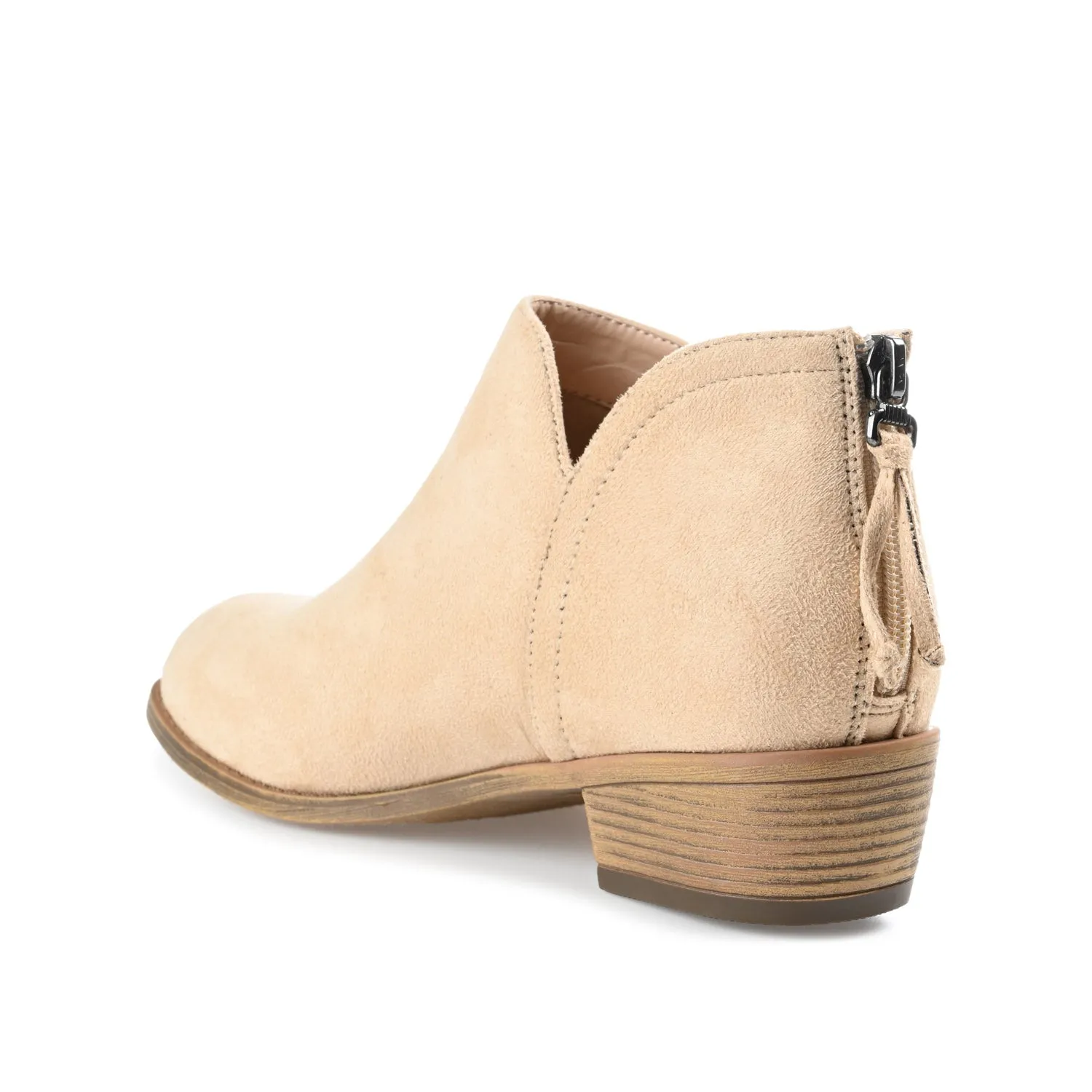 LIVVY ZIP-UP BOOTIES IN FAUX SUEDE autumn street