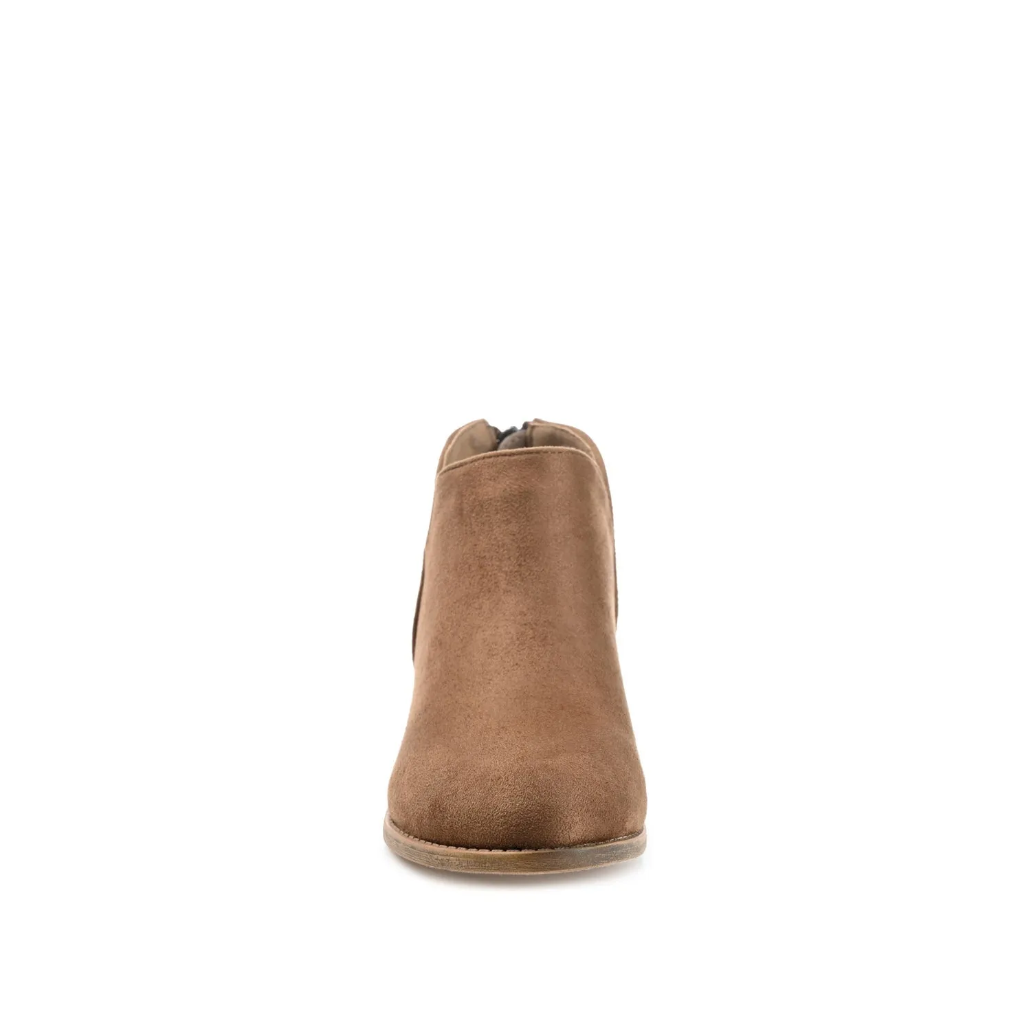 LIVVY ZIP-UP BOOTIES IN FAUX SUEDE autumn street