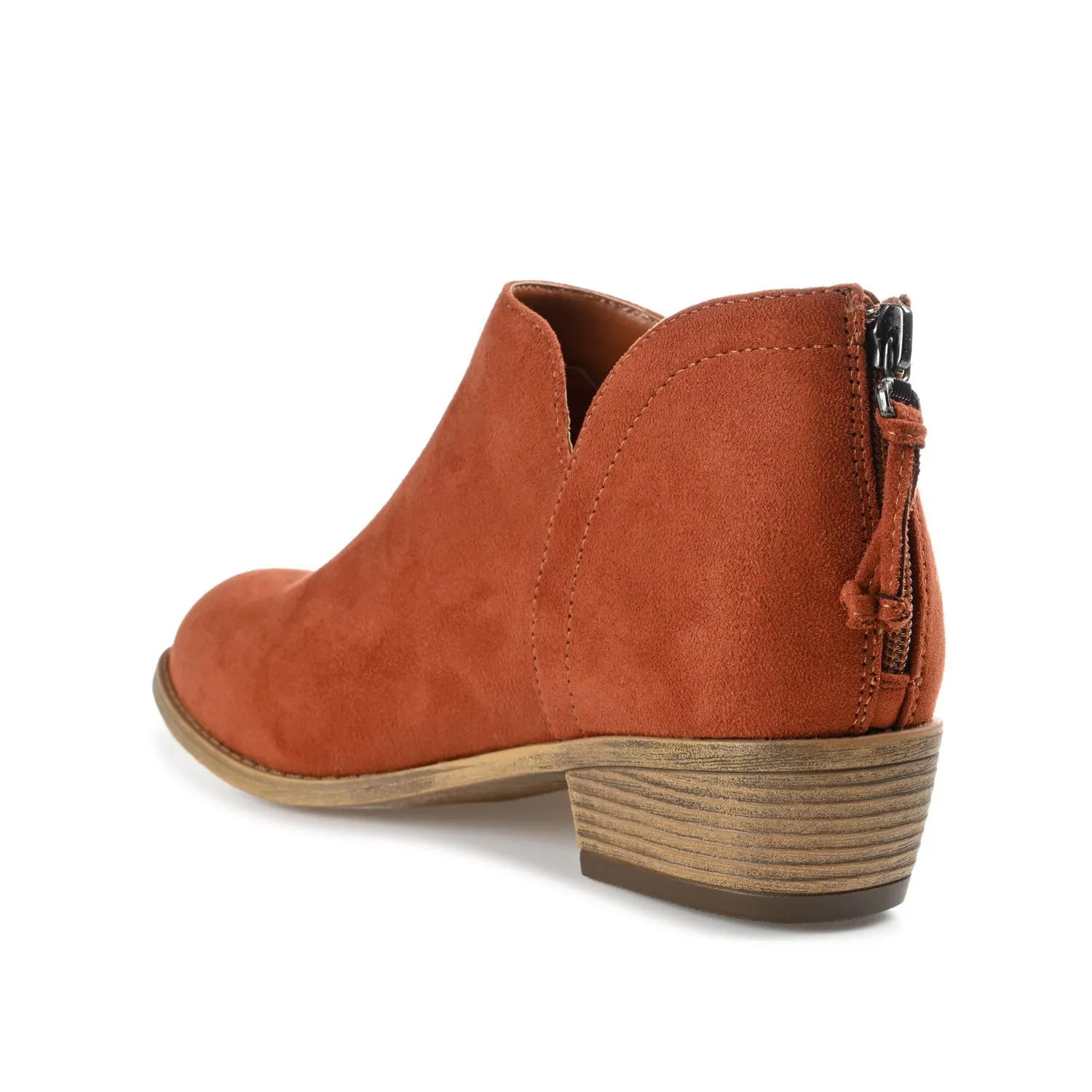 LIVVY ZIP-UP BOOTIES IN FAUX SUEDE autumn street