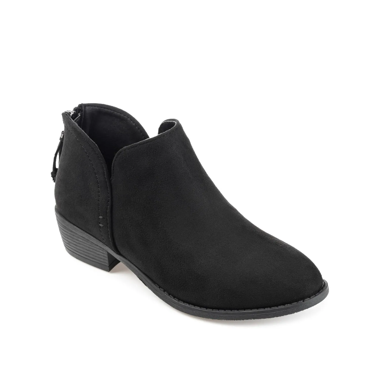 LIVVY ZIP-UP BOOTIES IN FAUX SUEDE autumn street
