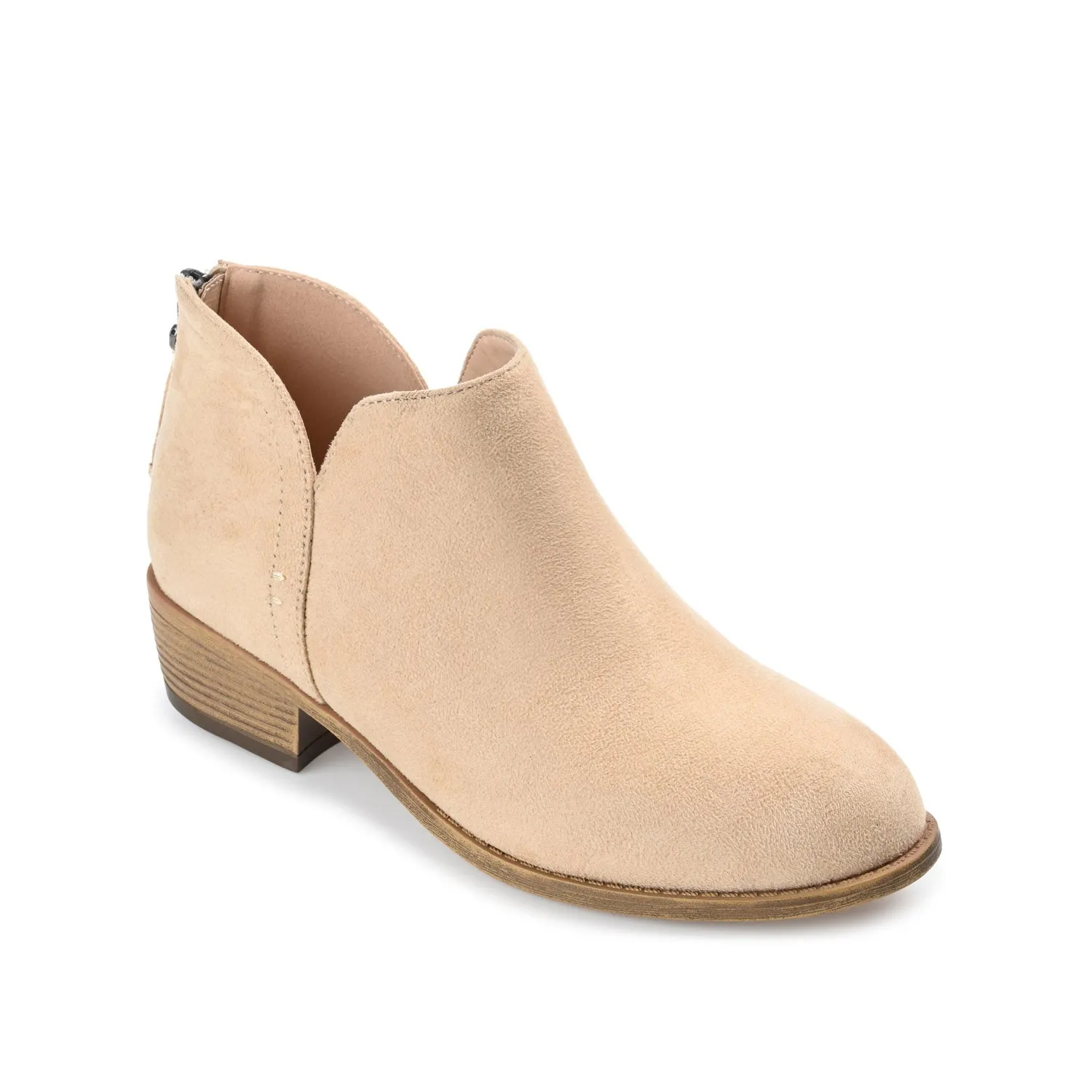 LIVVY ZIP-UP BOOTIES IN FAUX SUEDE autumn street