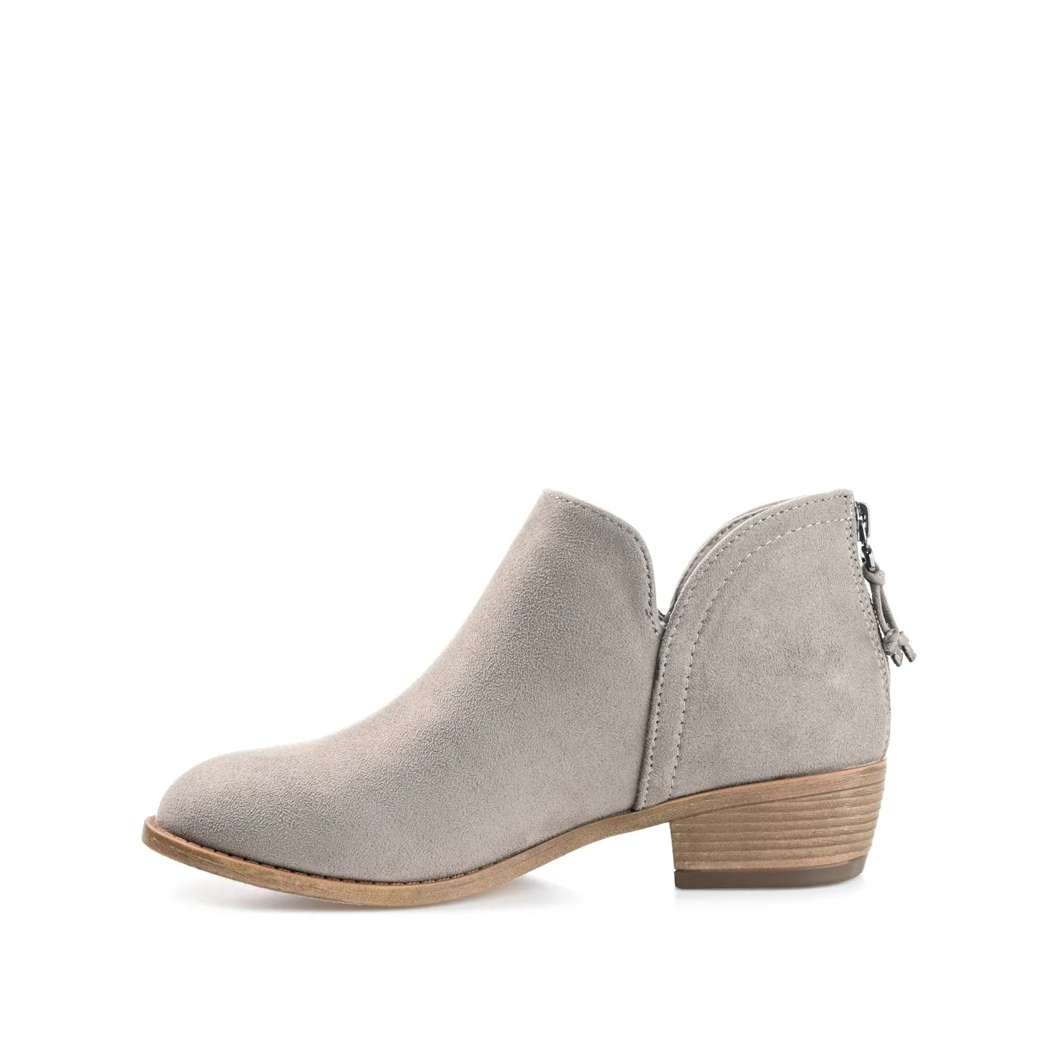LIVVY ZIP-UP BOOTIES IN FAUX SUEDE autumn street
