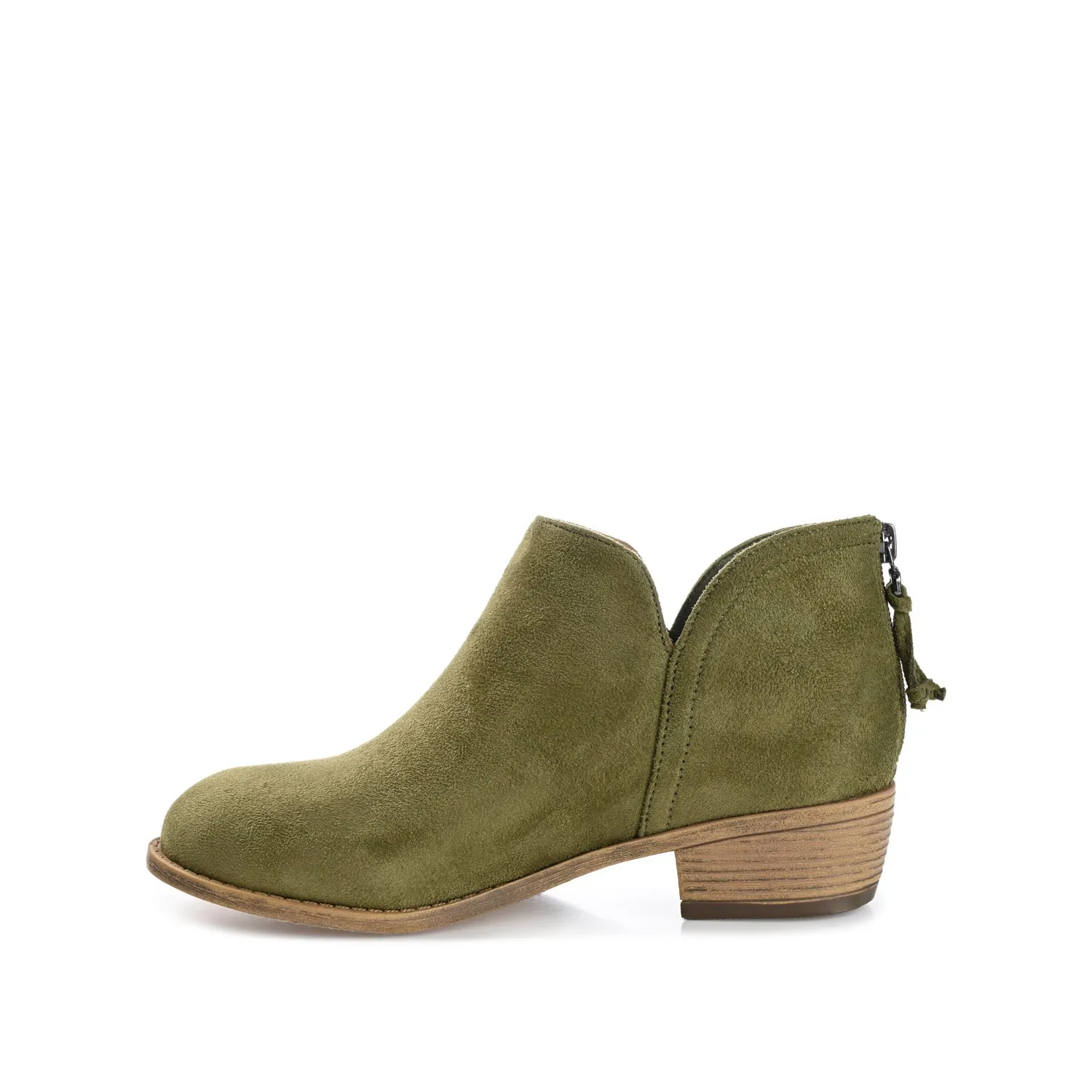 LIVVY ZIP-UP BOOTIES IN FAUX SUEDE autumn street