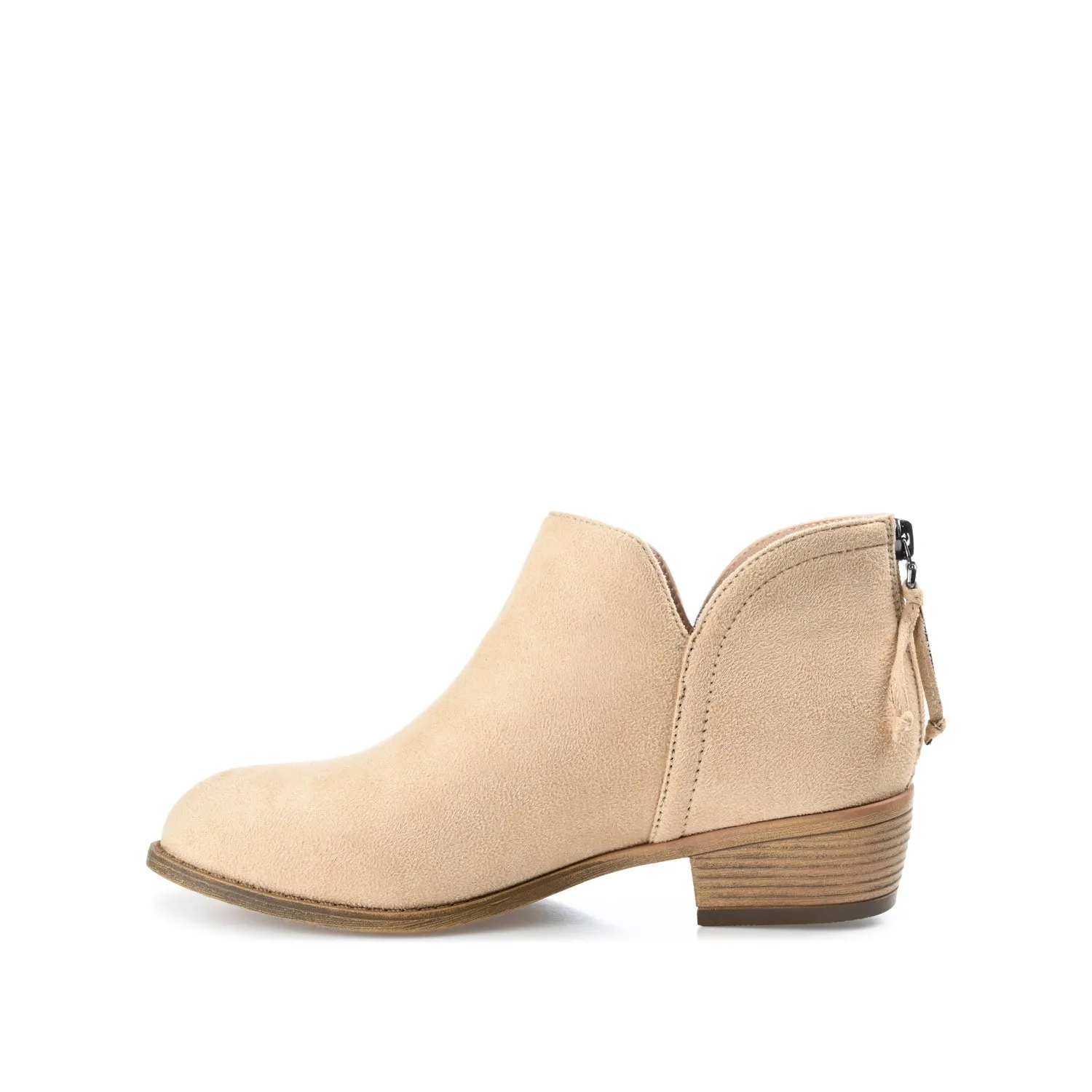 LIVVY ZIP-UP BOOTIES IN FAUX SUEDE autumn street