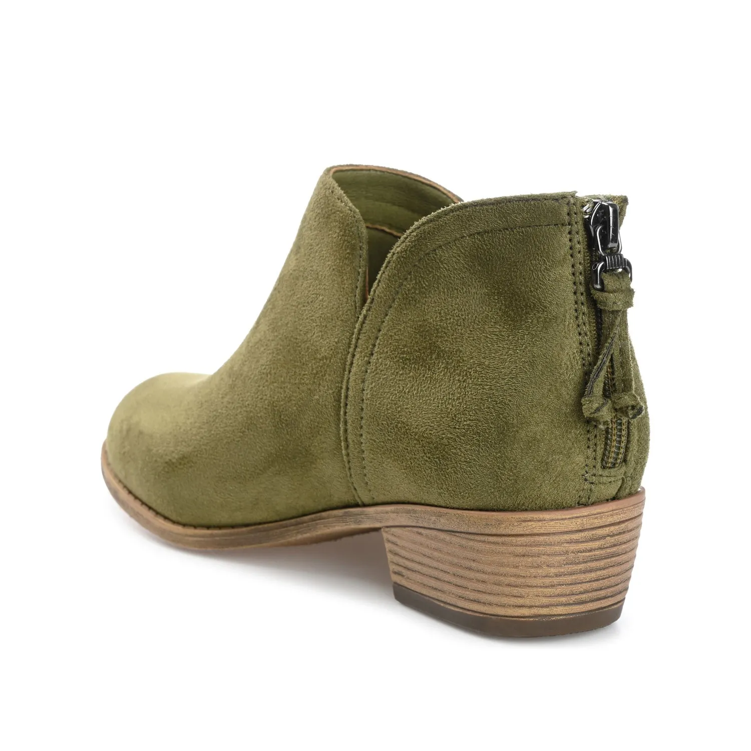 LIVVY ZIP-UP BOOTIES IN FAUX SUEDE autumn street