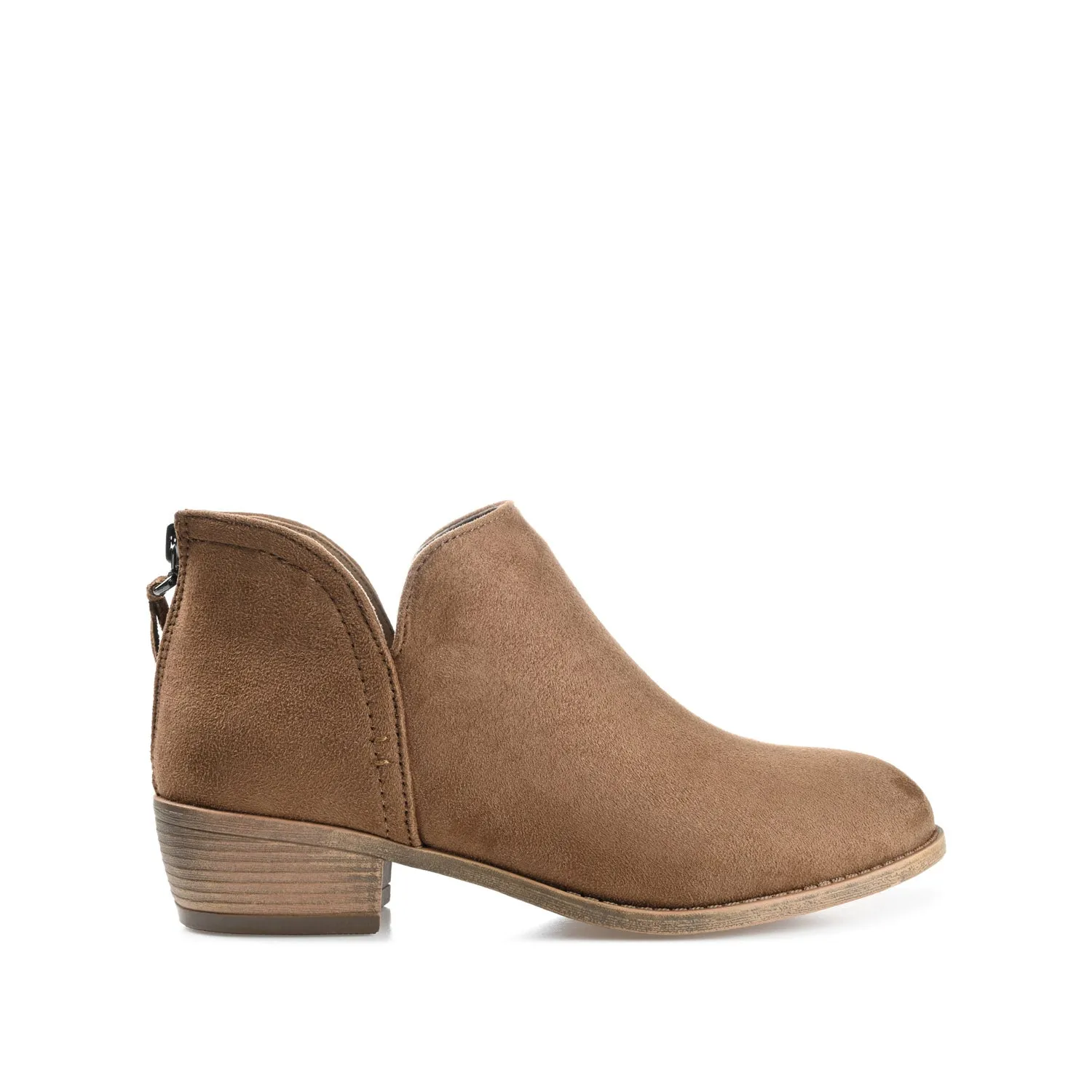 LIVVY ZIP-UP BOOTIES IN FAUX SUEDE autumn street