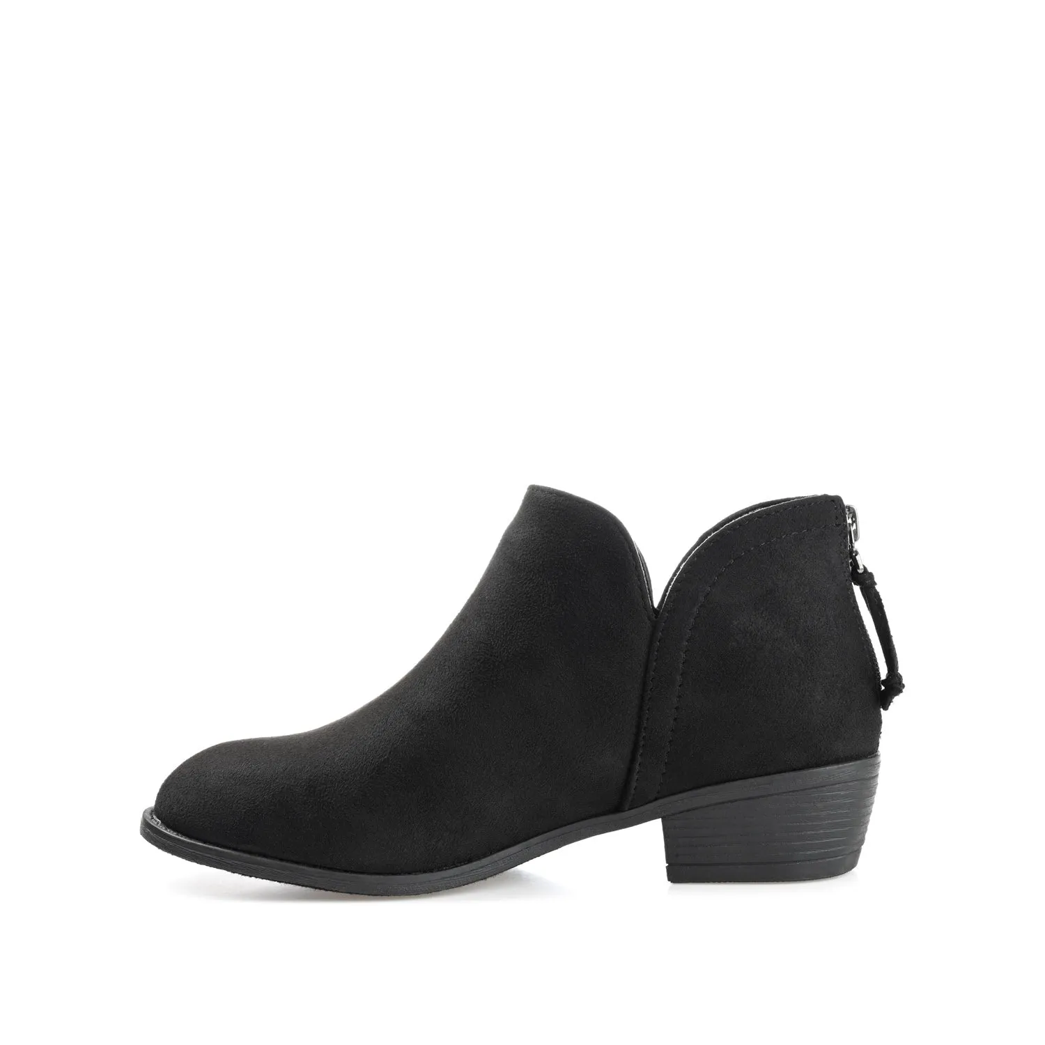 LIVVY ZIP-UP BOOTIES IN FAUX SUEDE autumn street