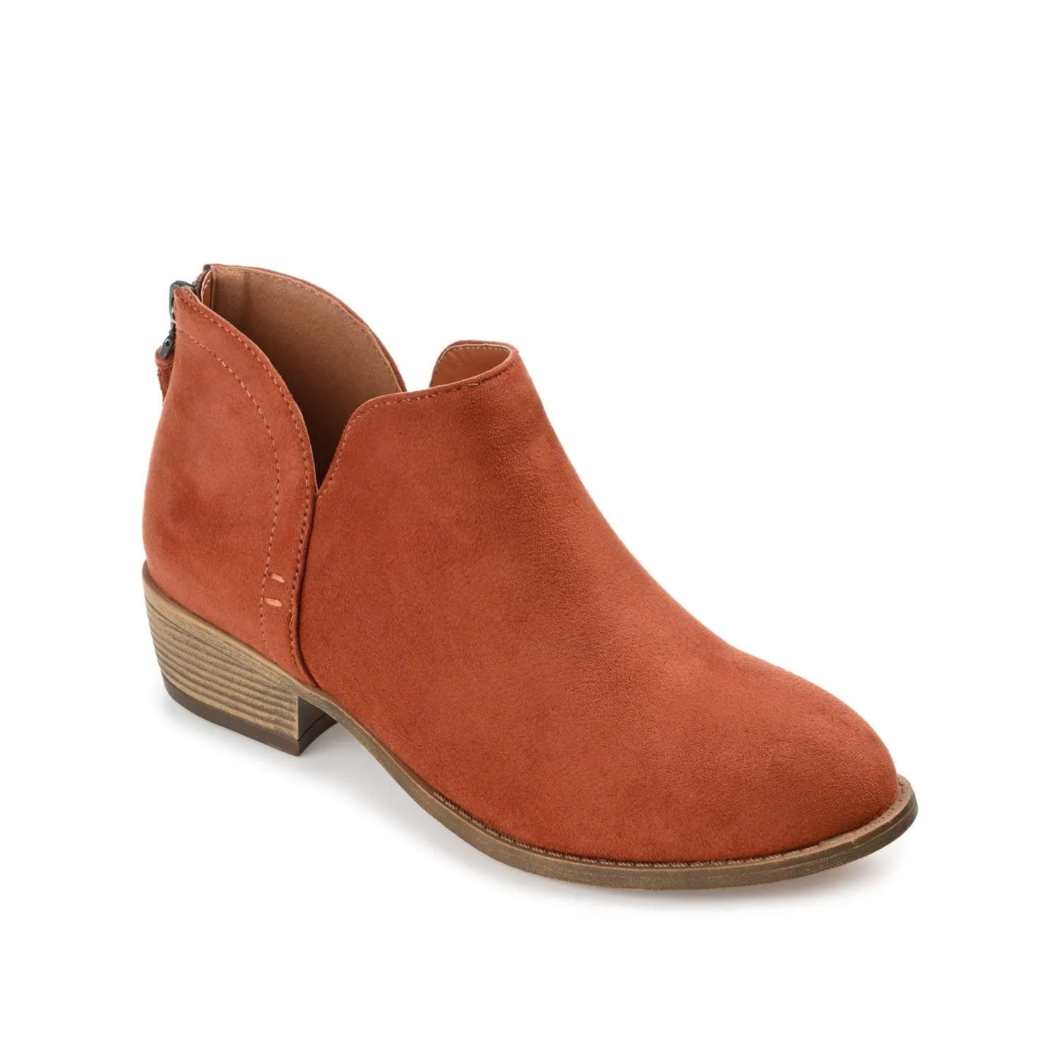 LIVVY ZIP-UP BOOTIES IN FAUX SUEDE autumn street