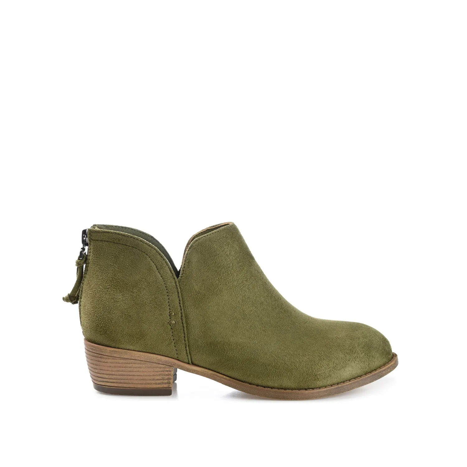 LIVVY ZIP-UP BOOTIES IN FAUX SUEDE autumn street