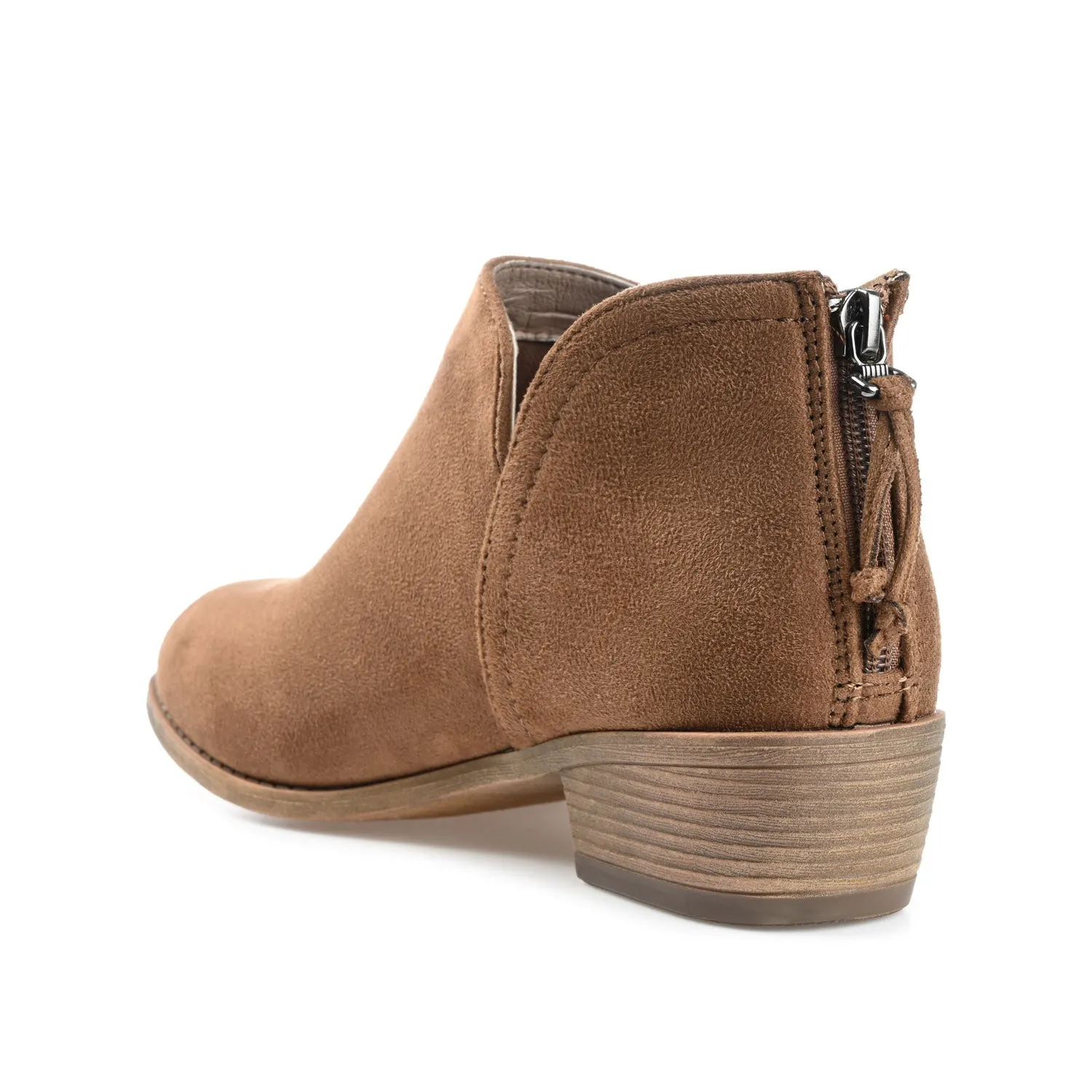 LIVVY ZIP-UP BOOTIES IN FAUX SUEDE autumn street