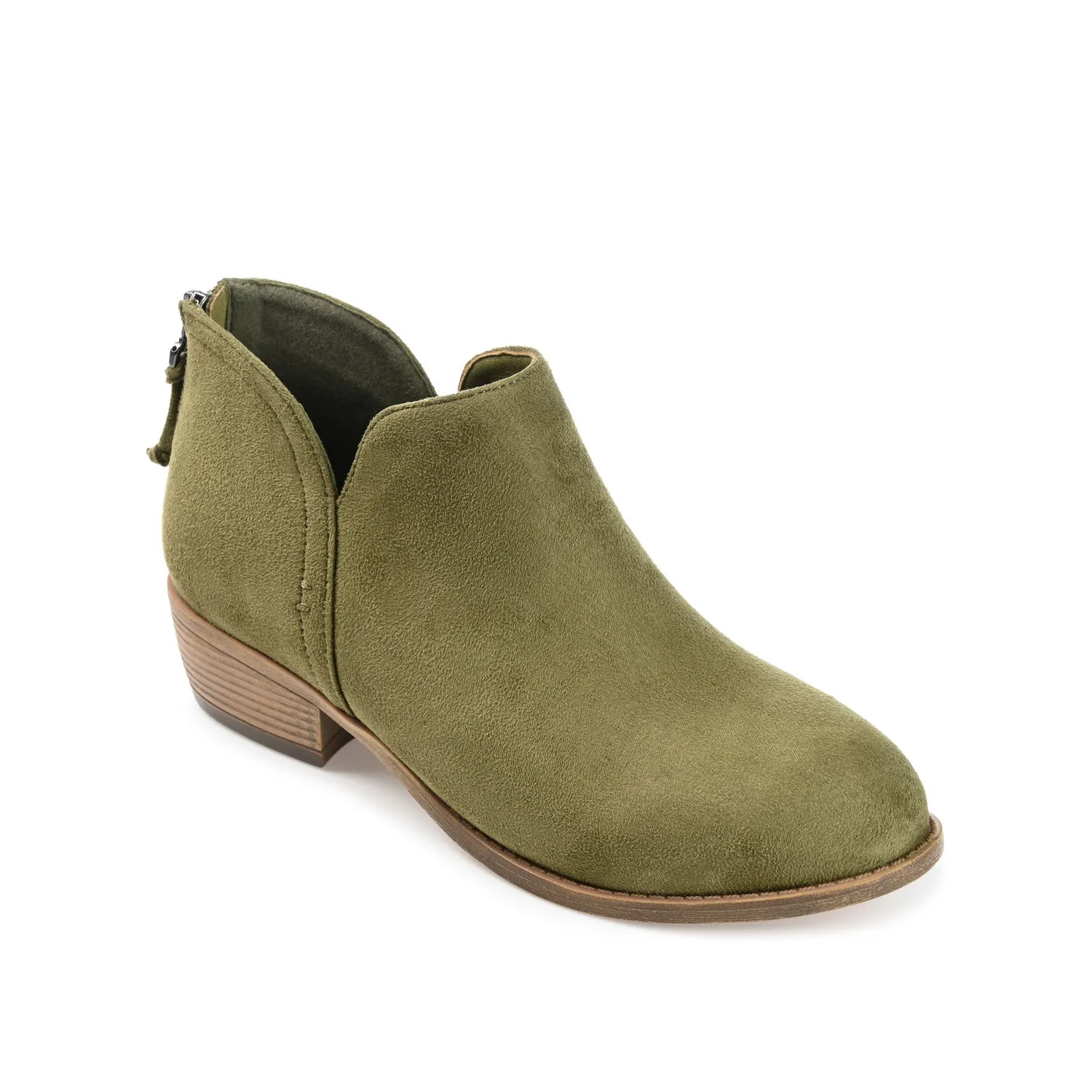 LIVVY ZIP-UP BOOTIES IN FAUX SUEDE autumn street