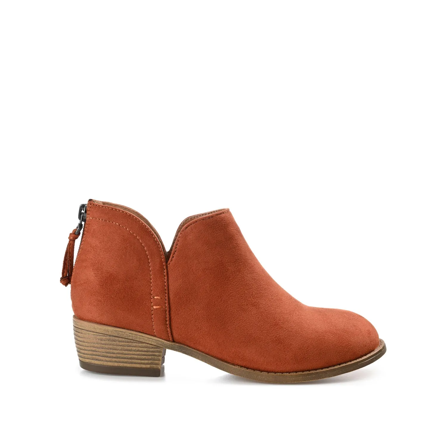 LIVVY ZIP-UP BOOTIES IN FAUX SUEDE autumn street