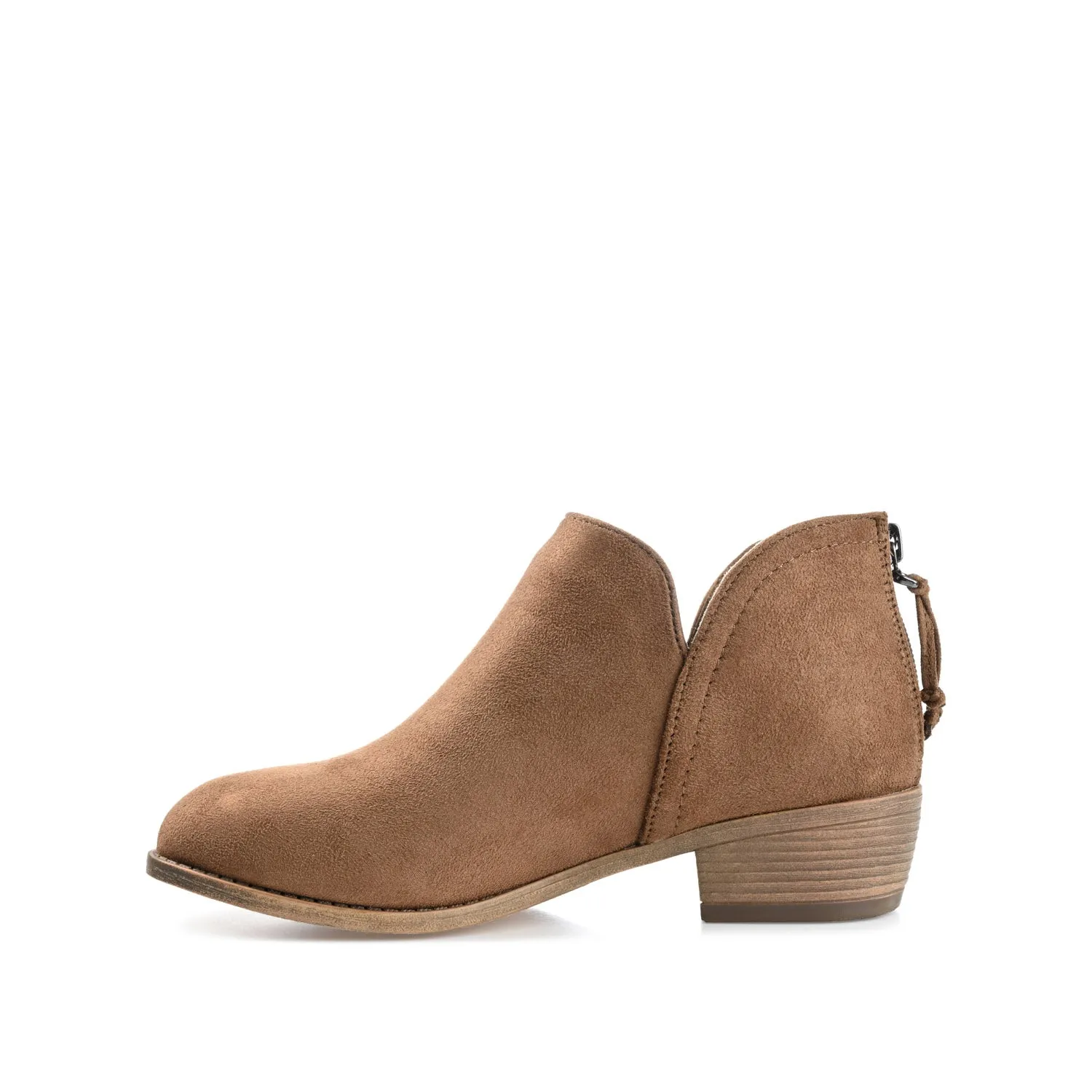 LIVVY ZIP-UP BOOTIES IN FAUX SUEDE autumn street