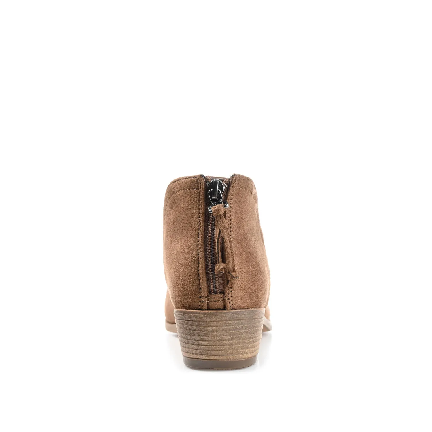 LIVVY ZIP-UP BOOTIES IN FAUX SUEDE autumn street