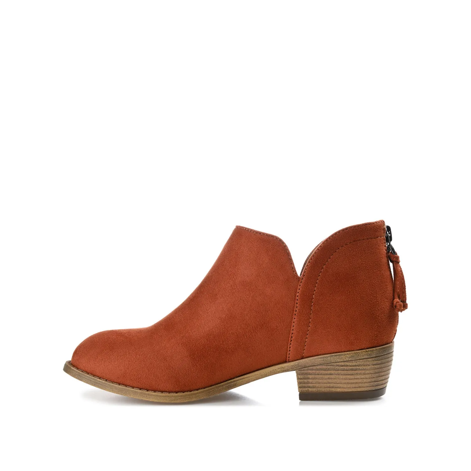 LIVVY ZIP-UP BOOTIES IN FAUX SUEDE autumn street