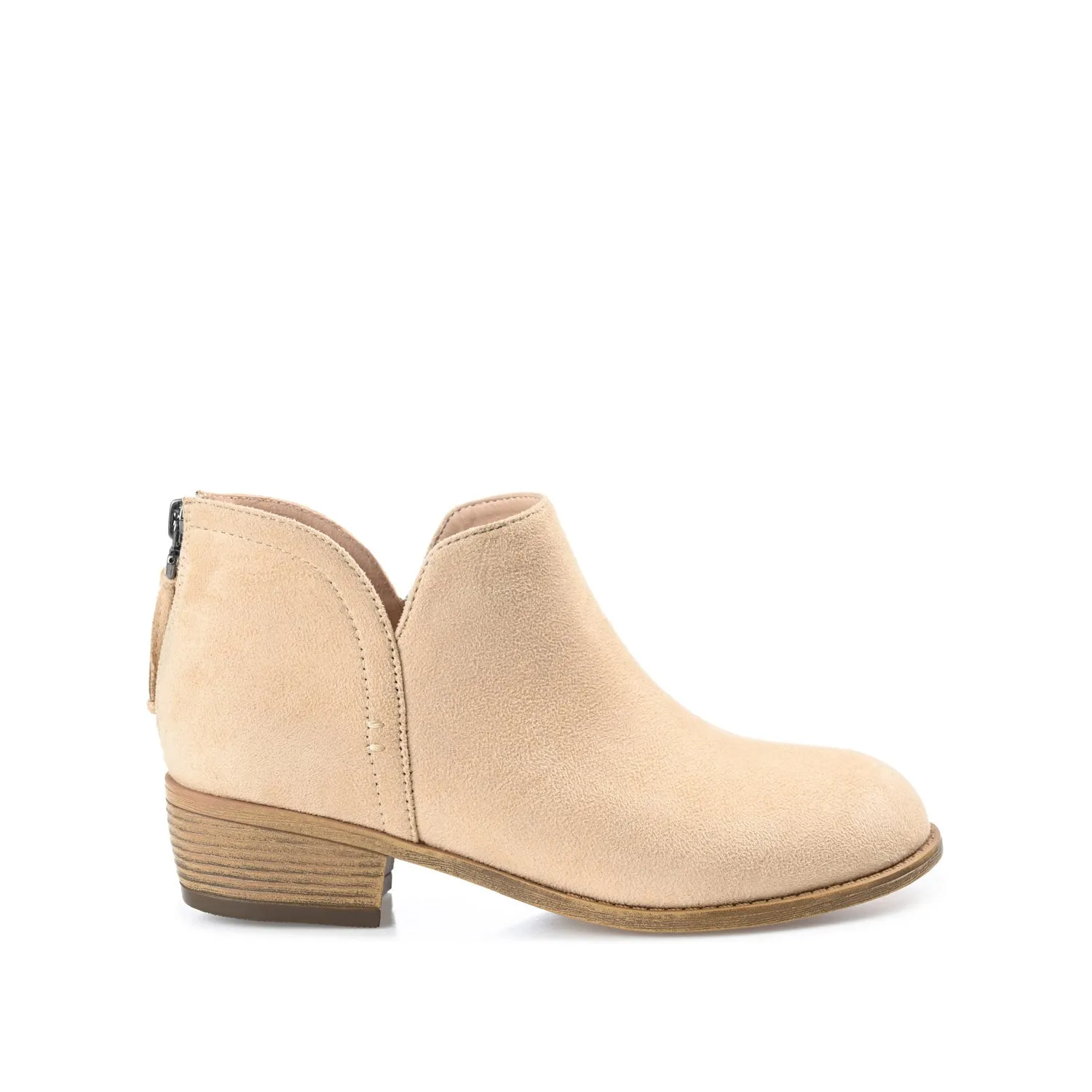 LIVVY ZIP-UP BOOTIES IN FAUX SUEDE autumn street