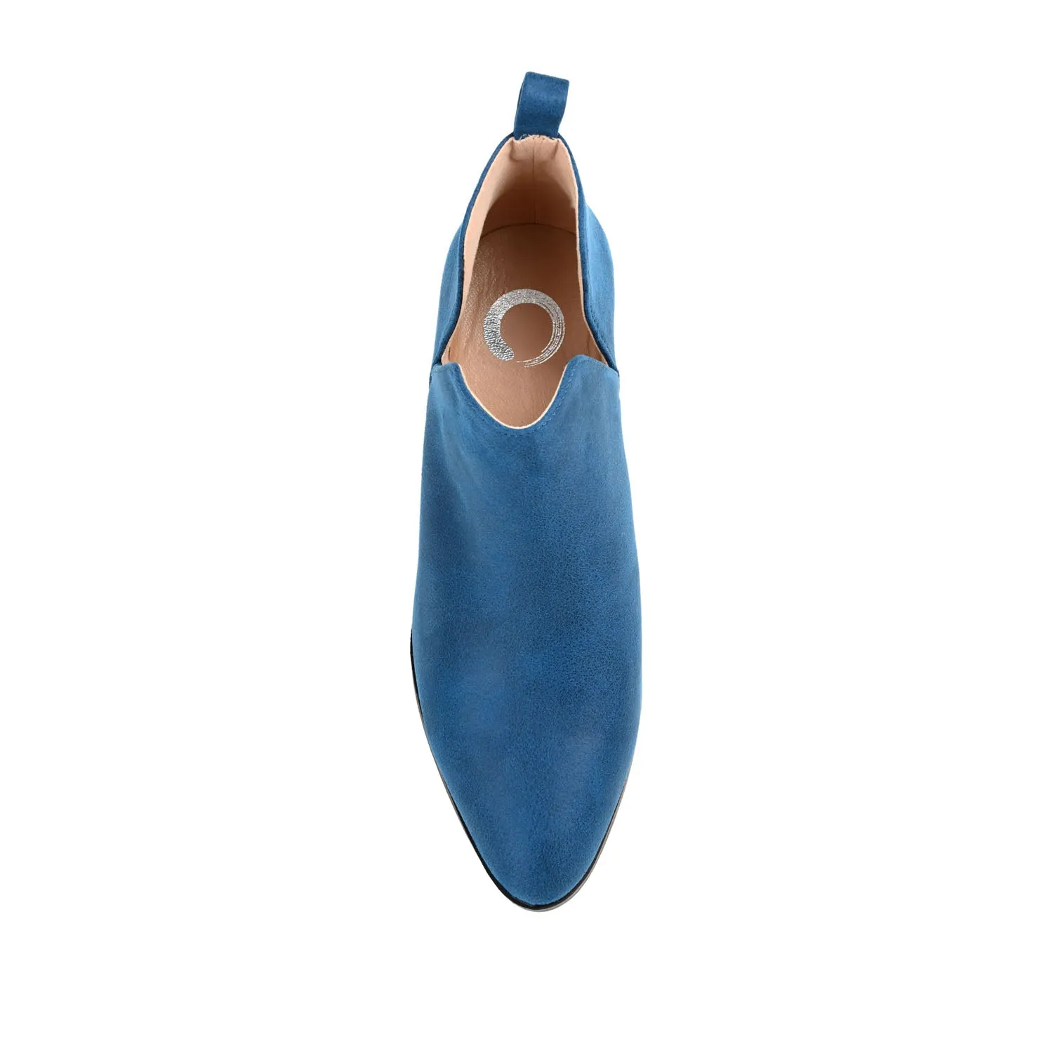 LOLA BLOCK HEELED BOOTIES IN FAUX LEATHER grip sole