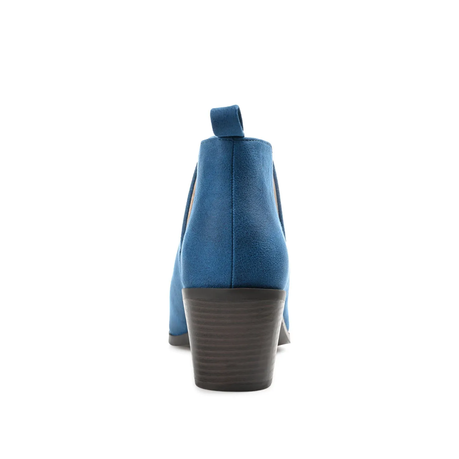 LOLA BLOCK HEELED BOOTIES IN FAUX LEATHER grip sole