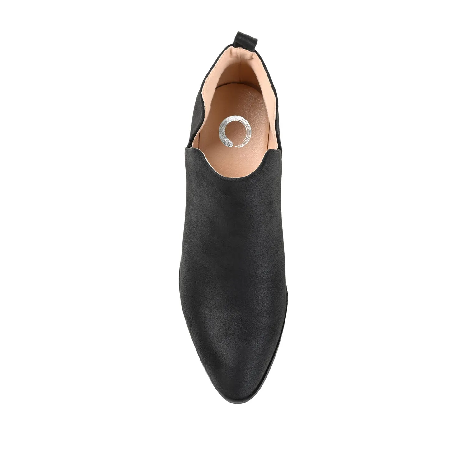 LOLA BLOCK HEELED BOOTIES IN FAUX LEATHER grip sole