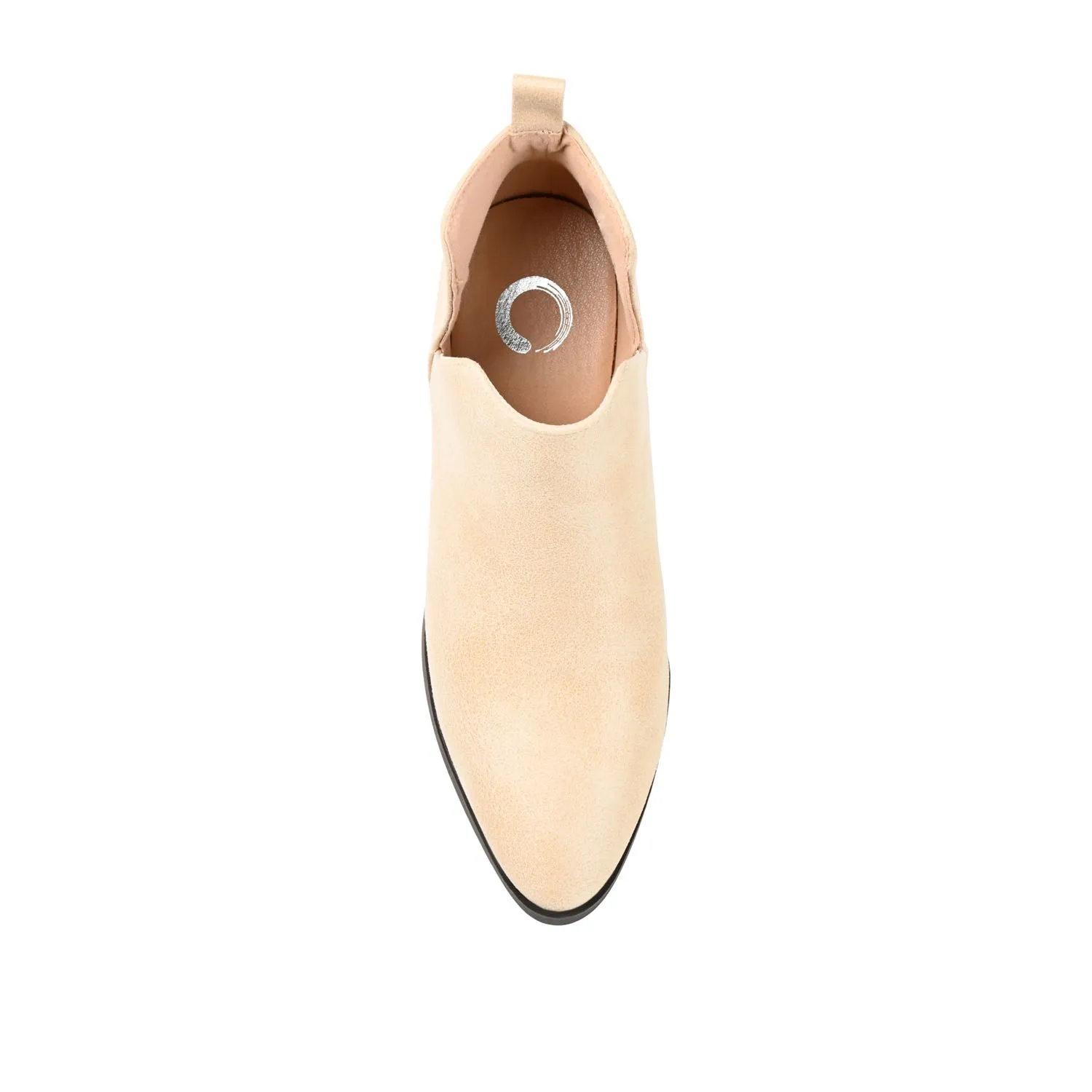 LOLA BLOCK HEELED BOOTIES IN FAUX LEATHER grip sole